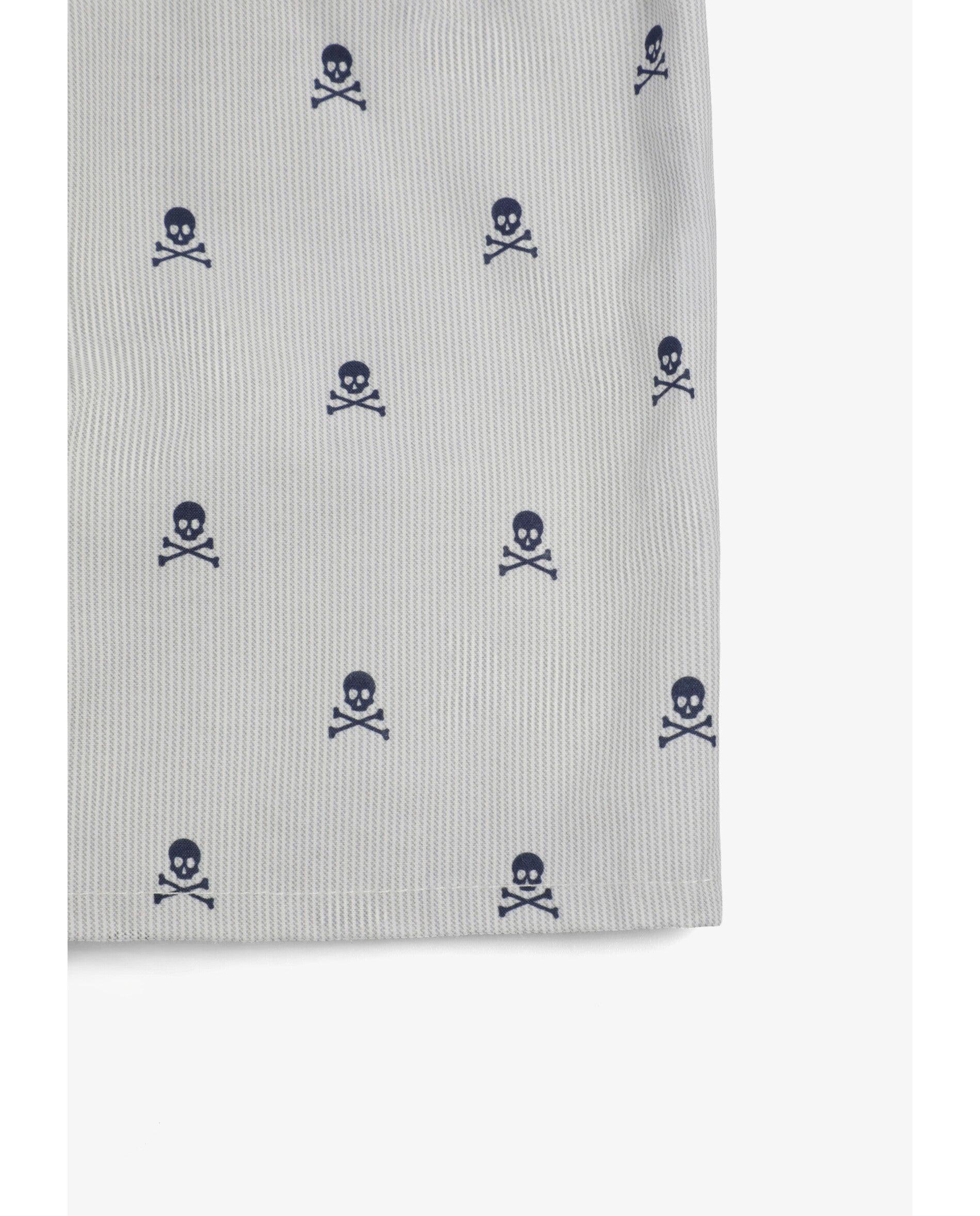 Boxers de Tecido de Algodão Estampado Cinzento-4