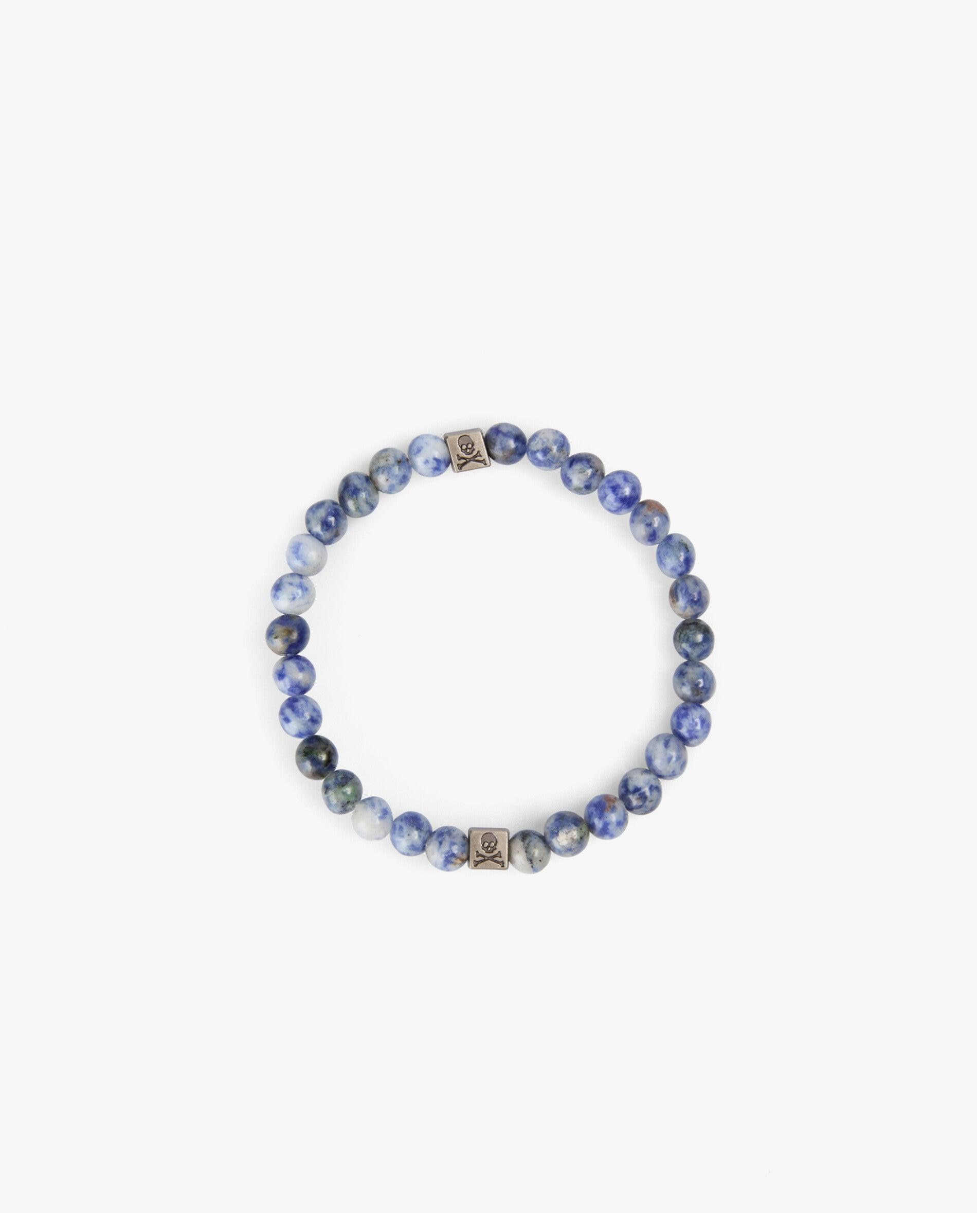 Pulseira Elástica de Pedra Natural Azul-2