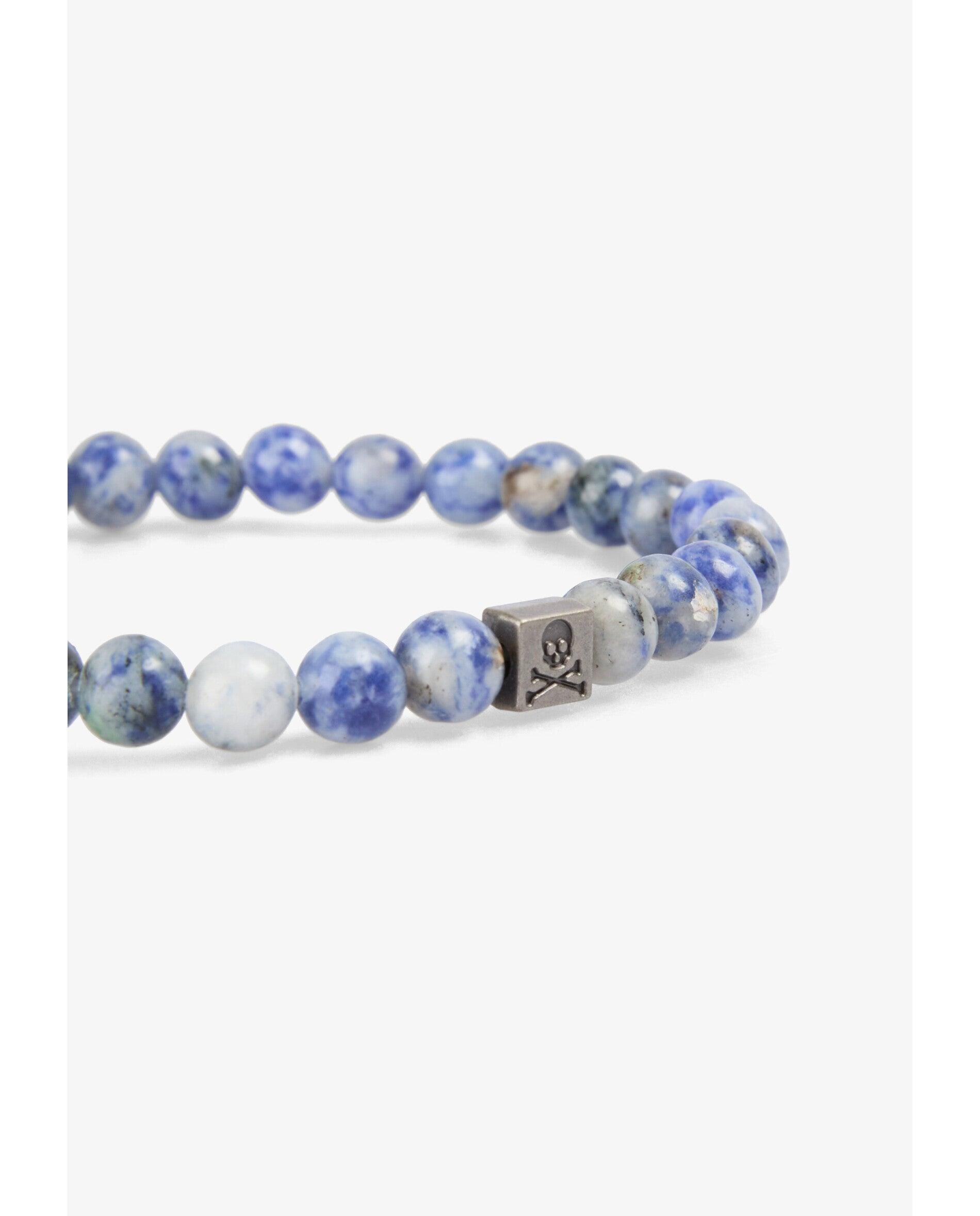 Pulseira Elástica de Pedra Natural Azul-3