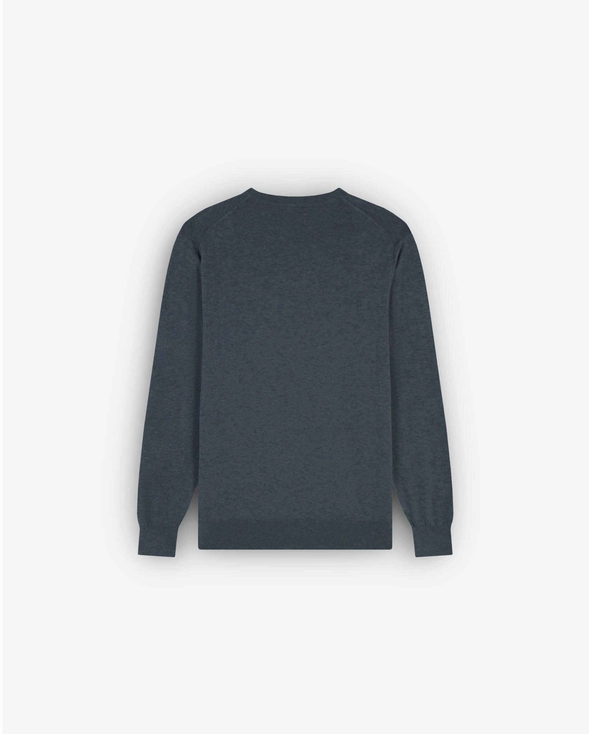 Camisola de Algodão Supima com Gola Redonda Navy-5