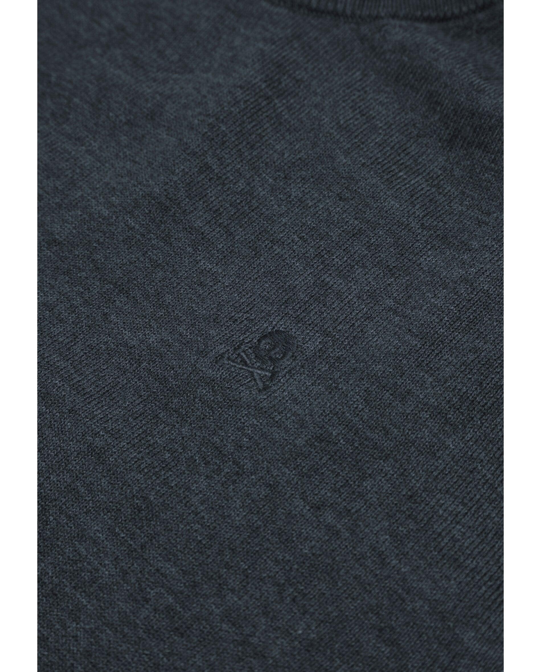 Camisola de Algodão Supima com Gola Redonda Navy-6