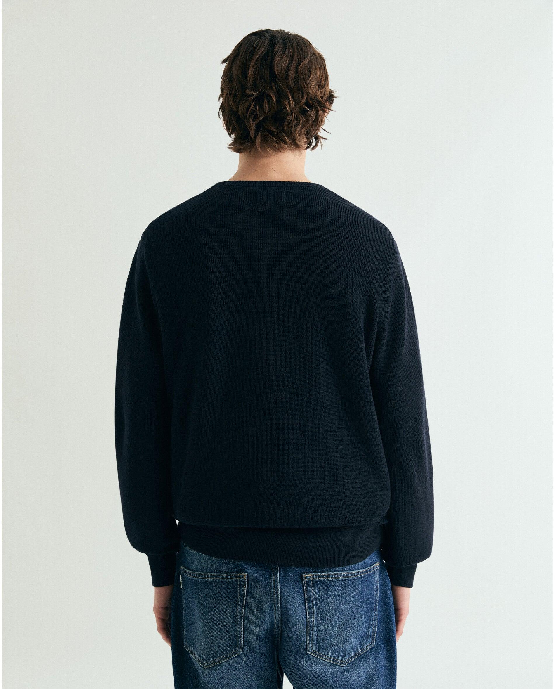 Camisola Regular com Gola Redonda Navy-2