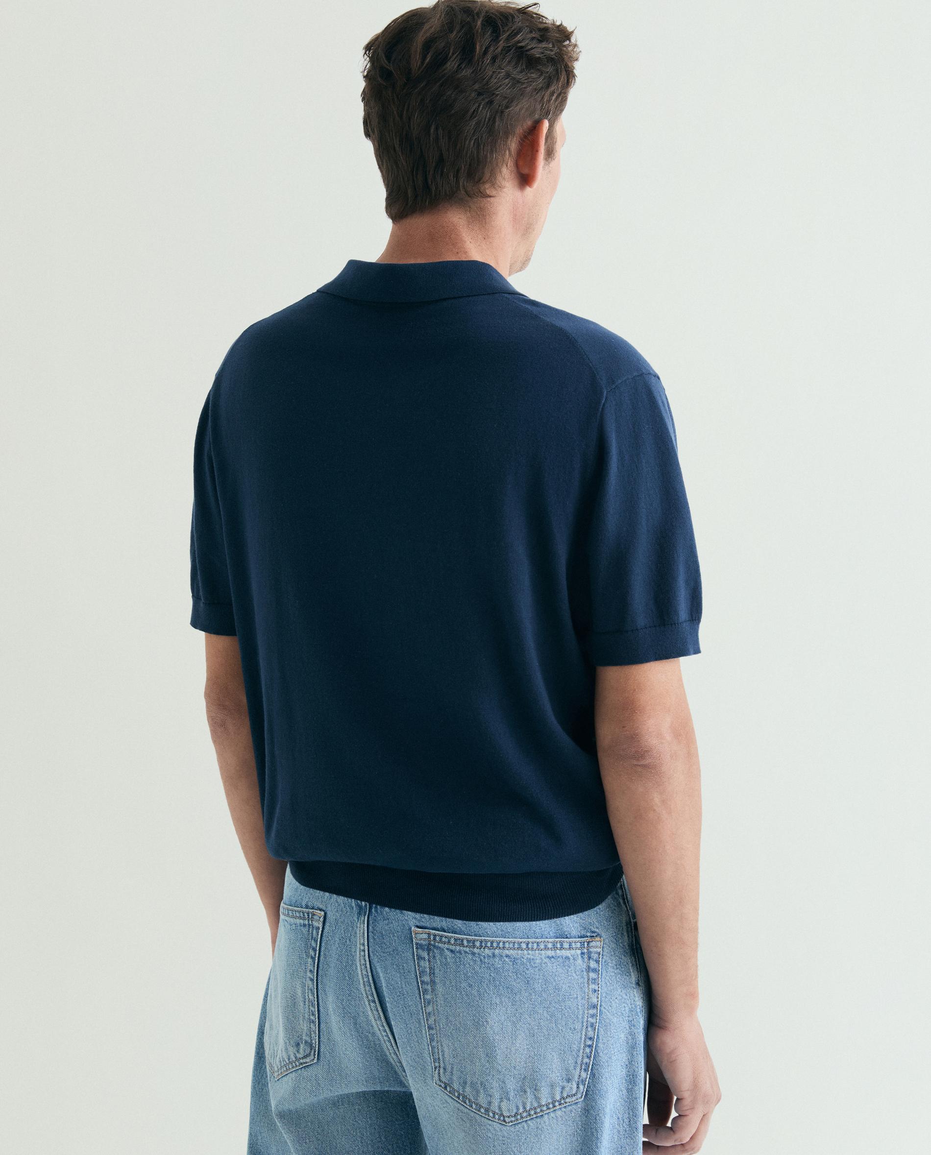 Polo de Manga Curta Regular Fit Navy-2