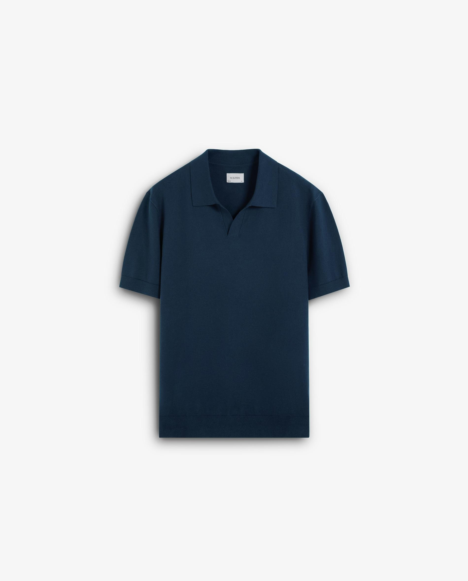 Polo de Manga Curta Regular Fit Navy-5