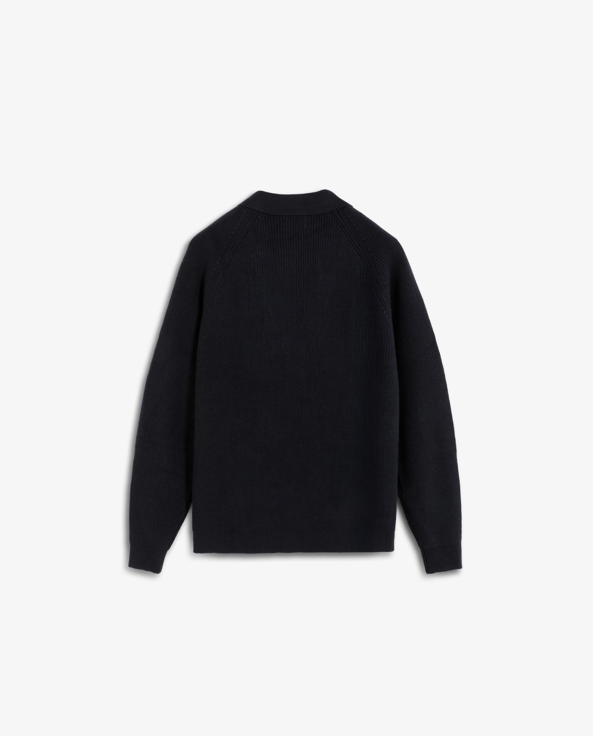 Cardigan de Malha com Bolsos e Fecho de Botões Navy-8
