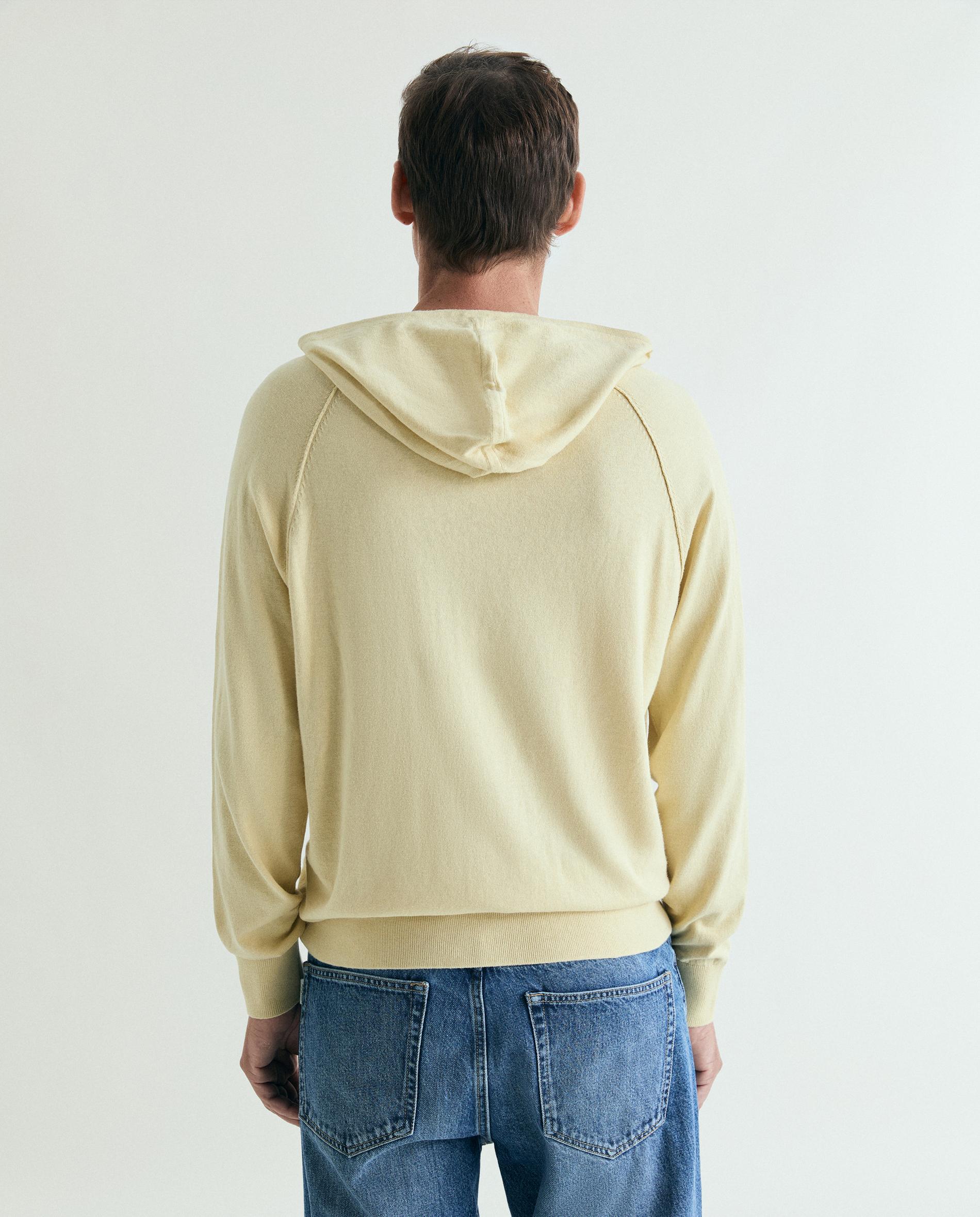 Camisola Regular Fit com Capuz Amarelo-limão-2