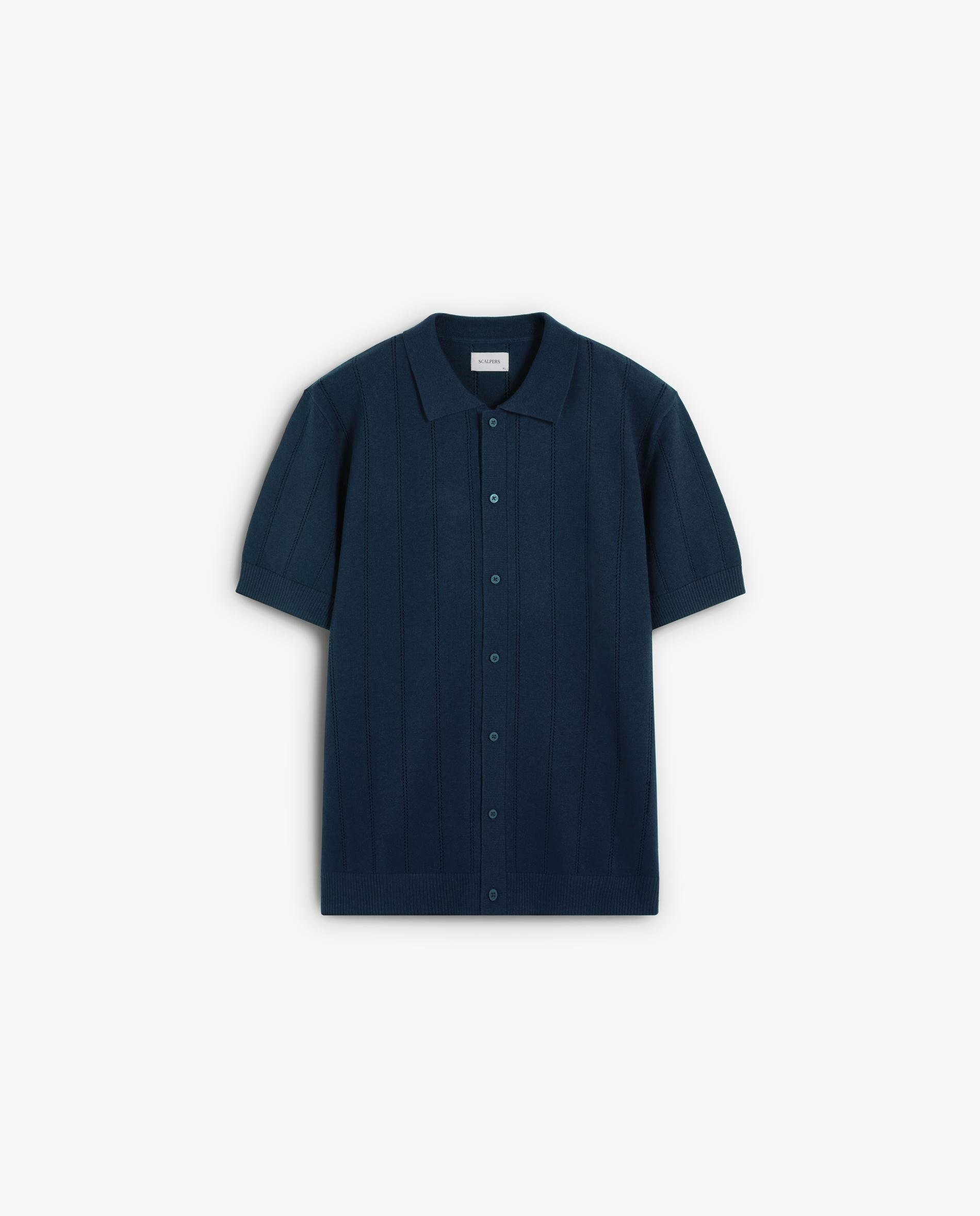Polo de Manga Curta Regular Fit Navy-5