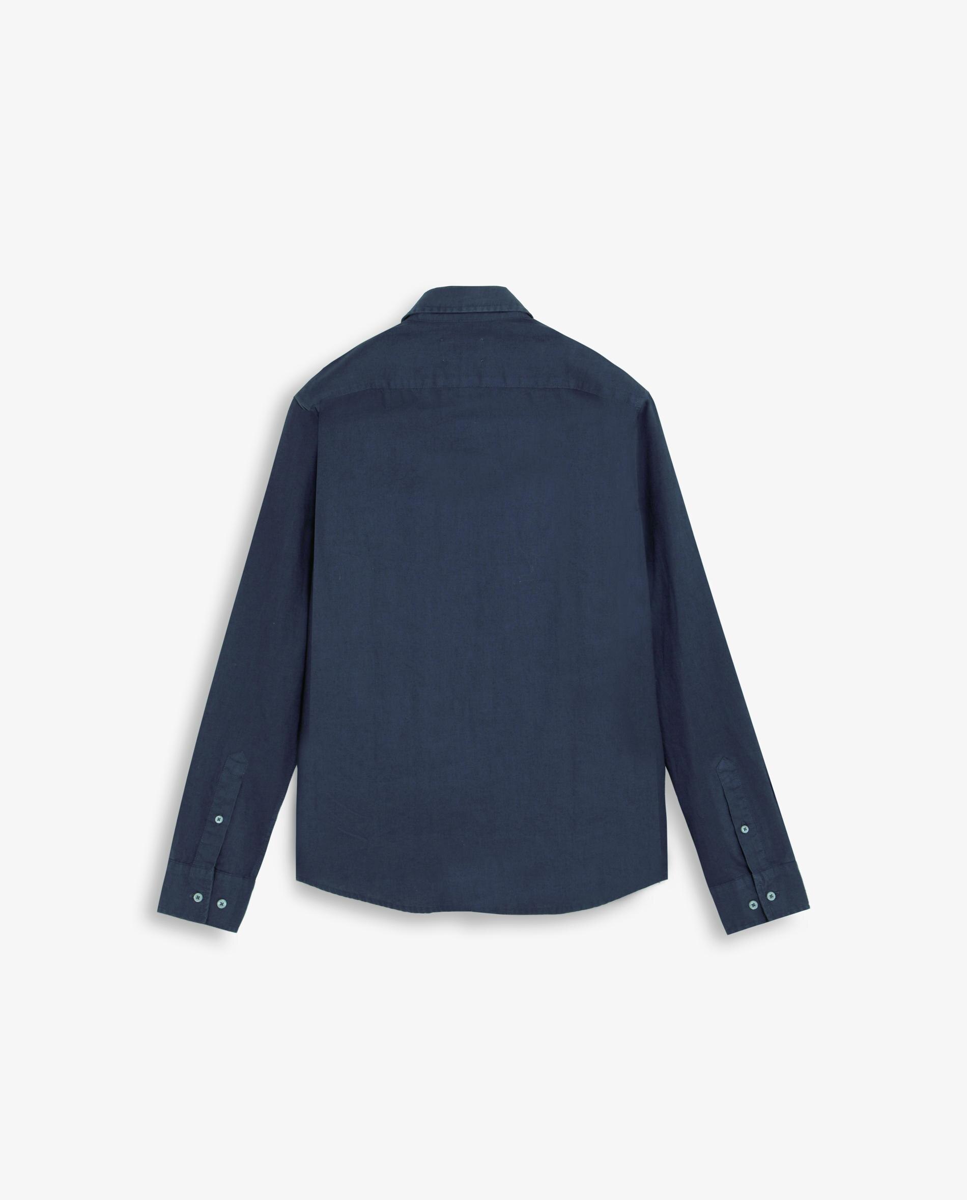 Camisa Regular Fit com Bolsos no Peito Navy-4