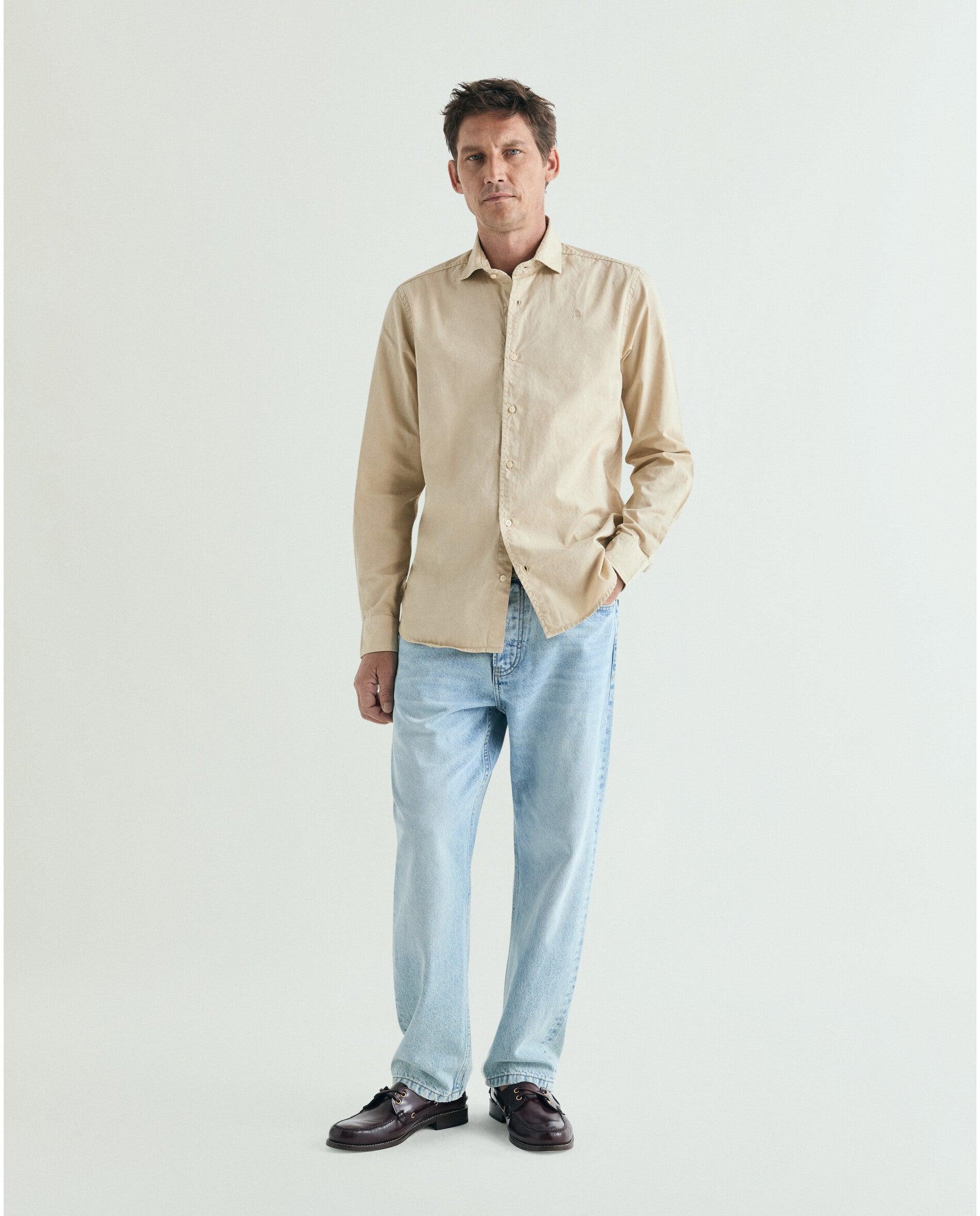 Camisa Regular Fit Lisa Bege-3
