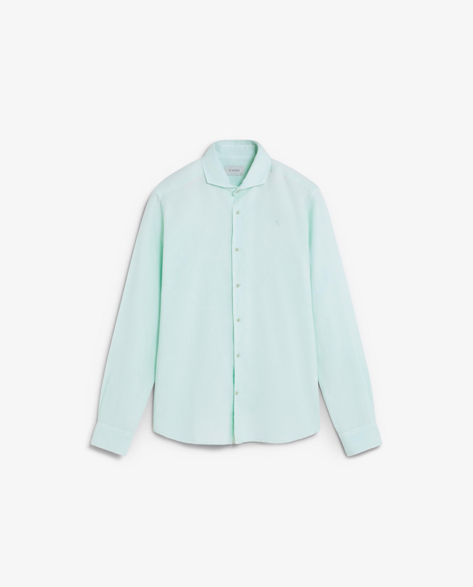 Camisa Regular Fit com Caveira Bordada Verde-menta-4