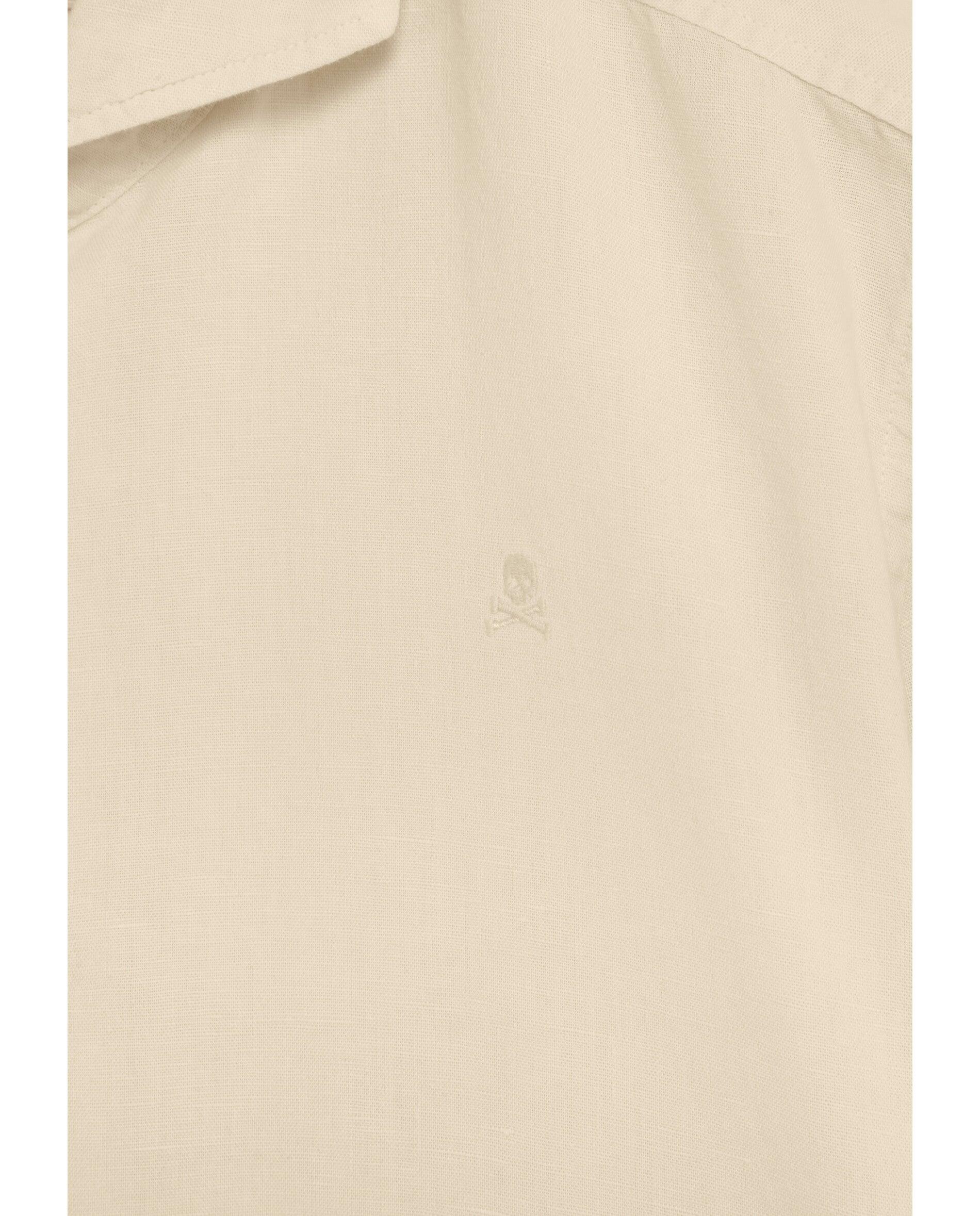 Camisa Regular Fit com Caveira Bordada Tangerina-3