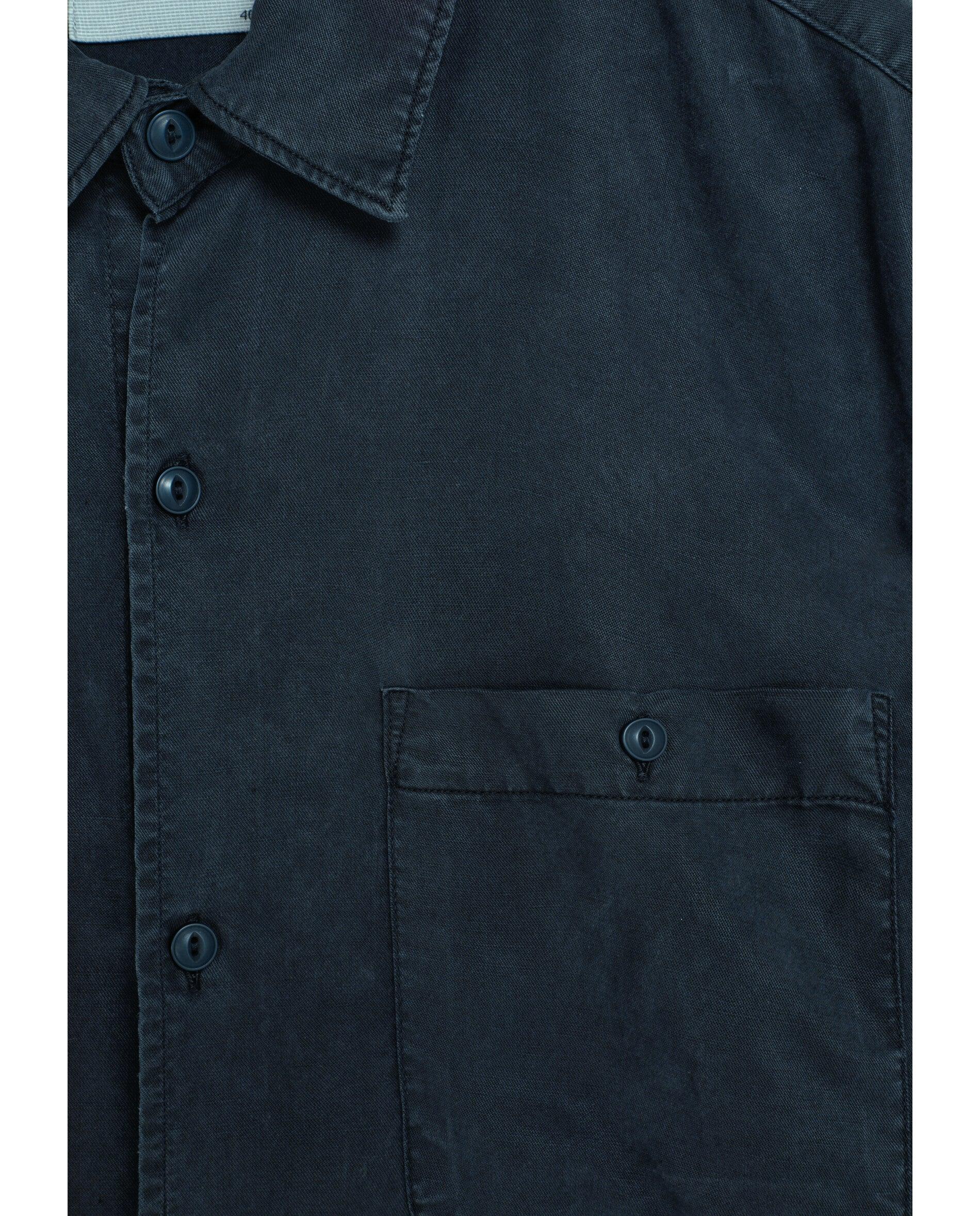 Camisa Regular Fit com Bolsos no Peito Navy-5