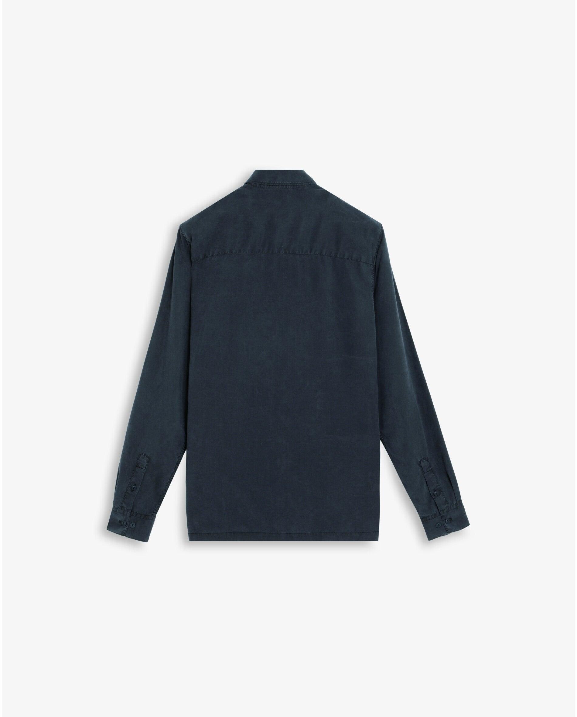 Camisa Regular Fit com Bolsos no Peito Navy-7