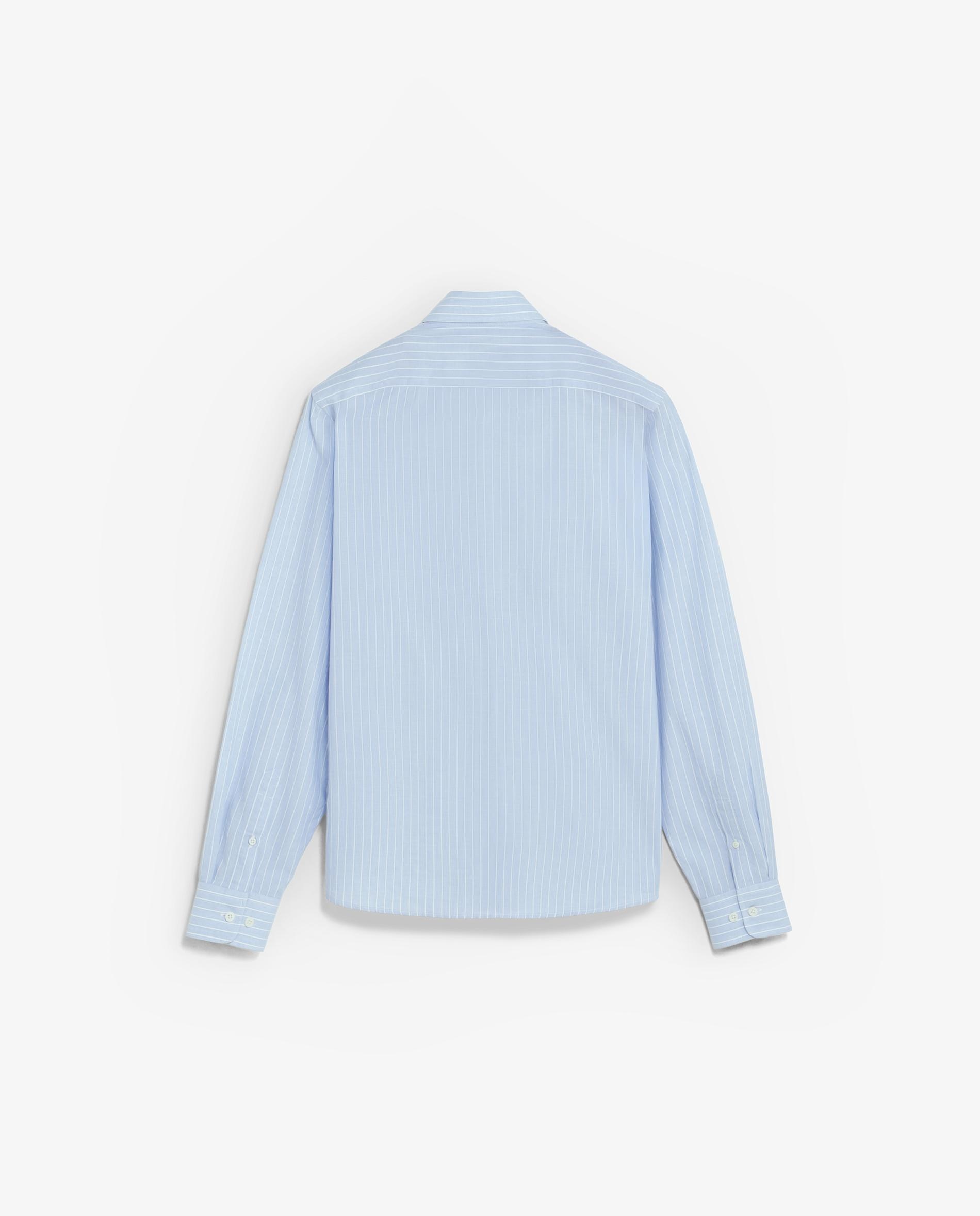 Camisa Regular Fit Às Riscas Azul-claro-11