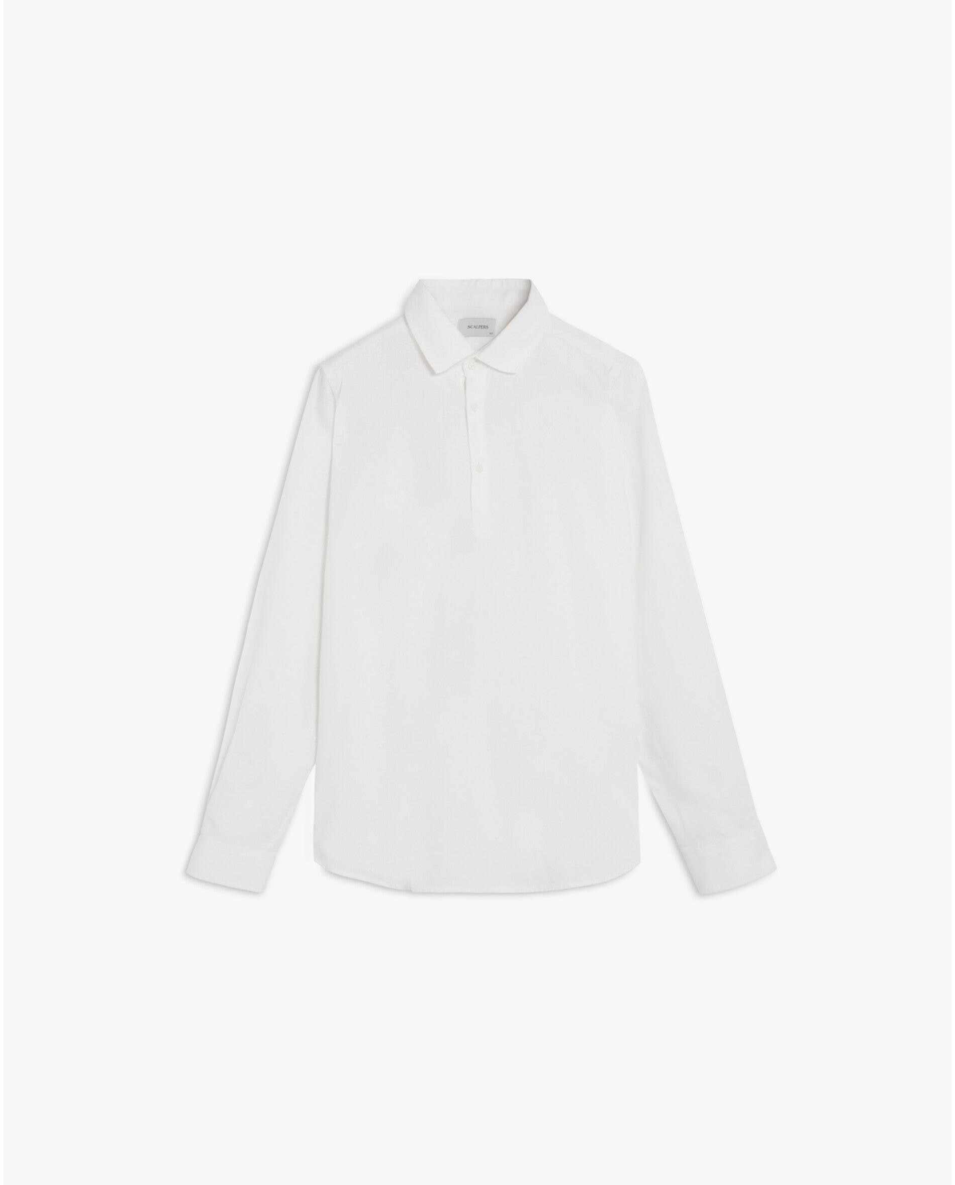 Camisa Regular Fit Tipo Polera Branco-5