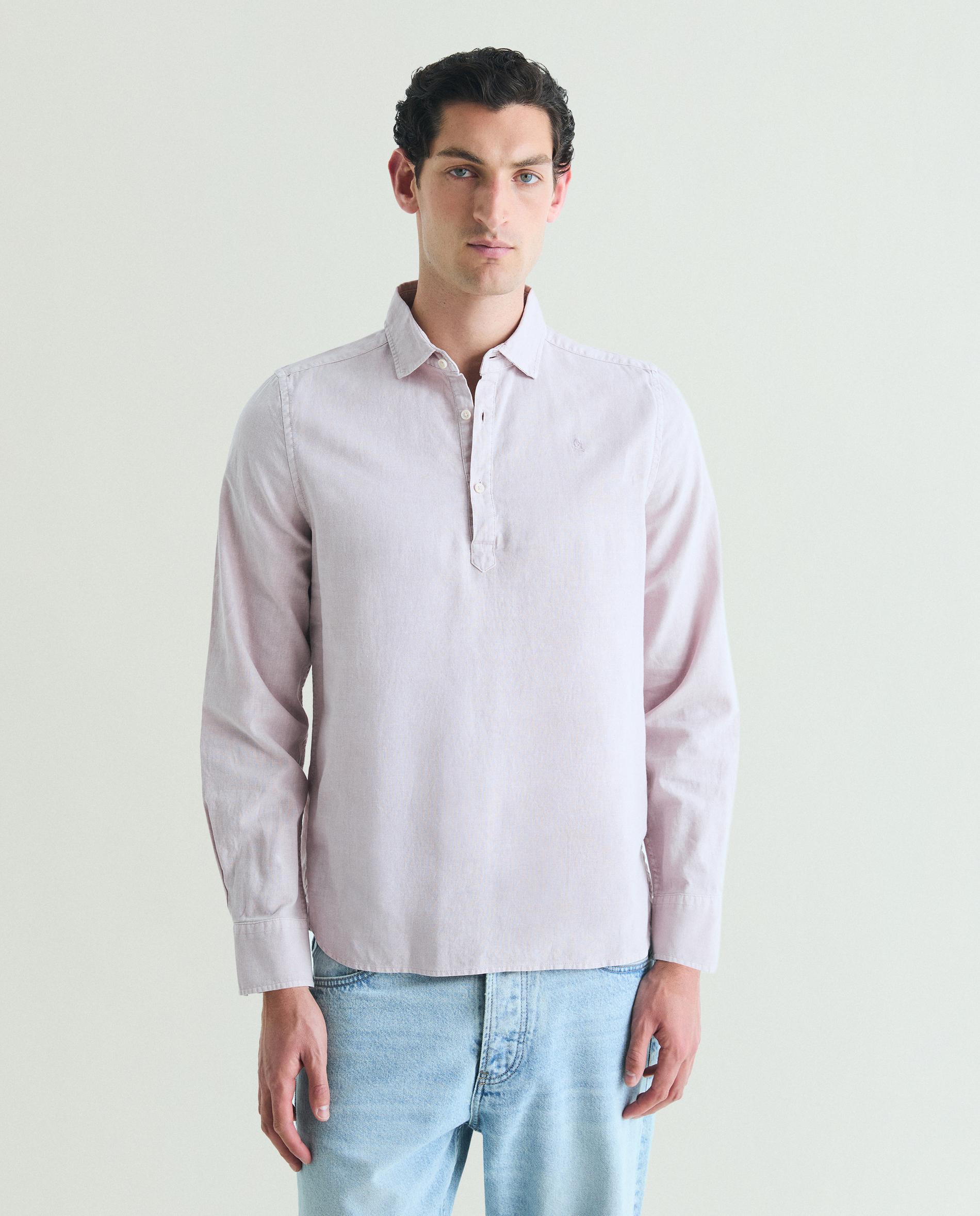 Imagem 0 de Camisa Regular Fit Estilo Polo de Manga Comprida