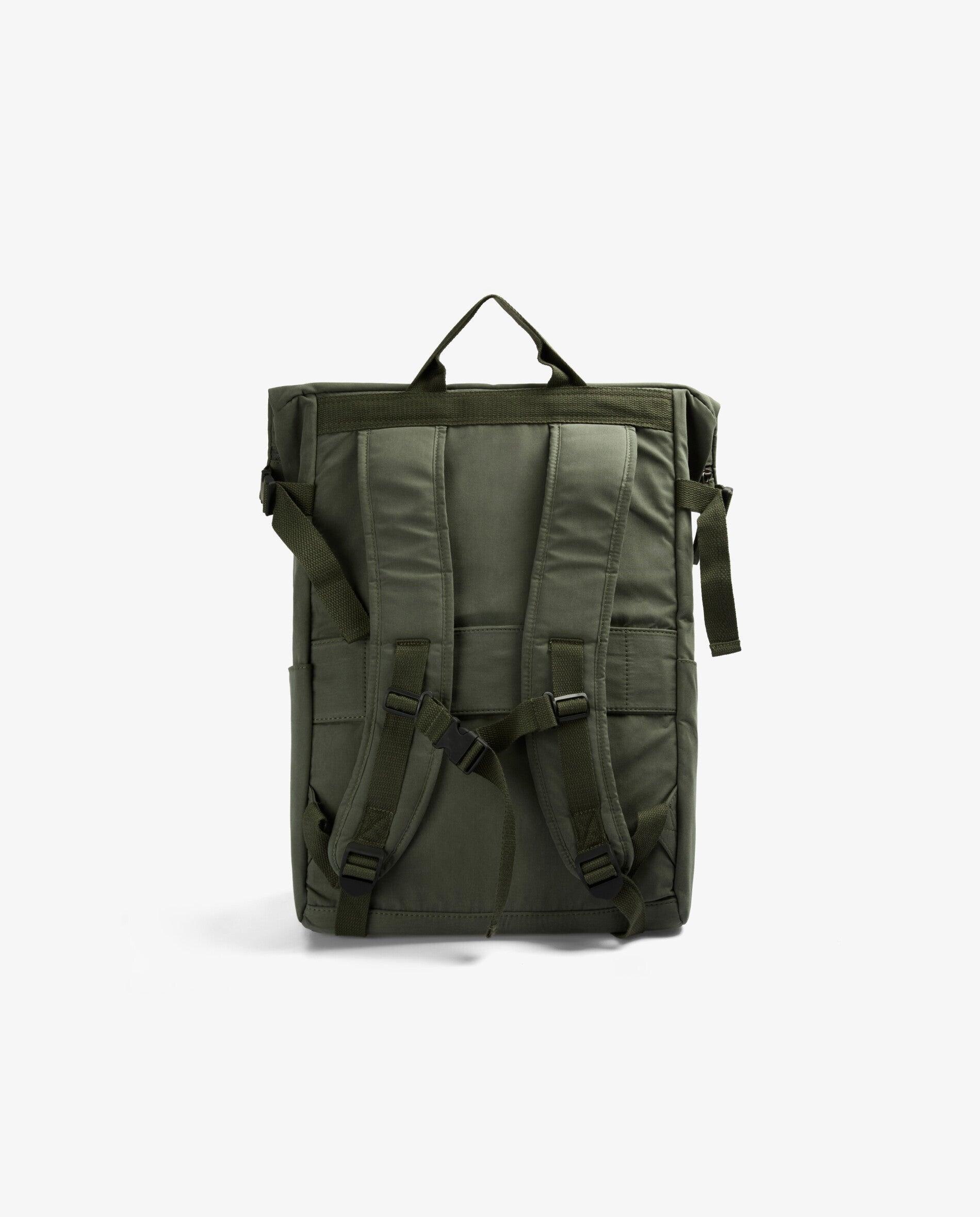Mochila Infantil de Cordas com Bolso Interior Caqui-2