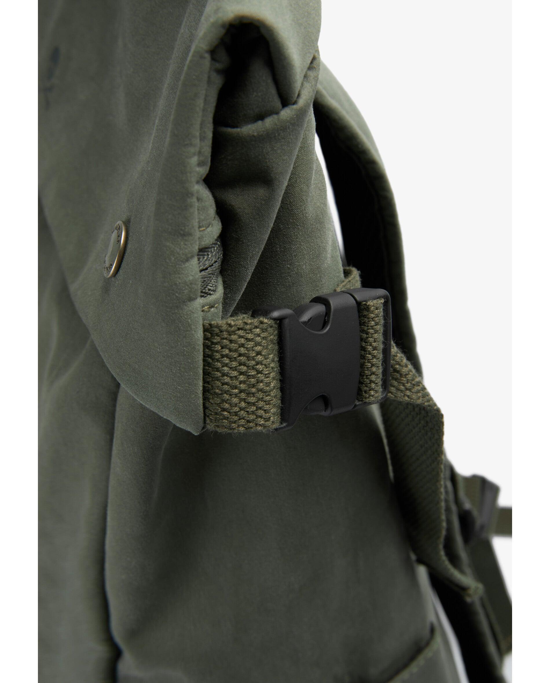Mochila Infantil de Cordas com Bolso Interior Caqui-5