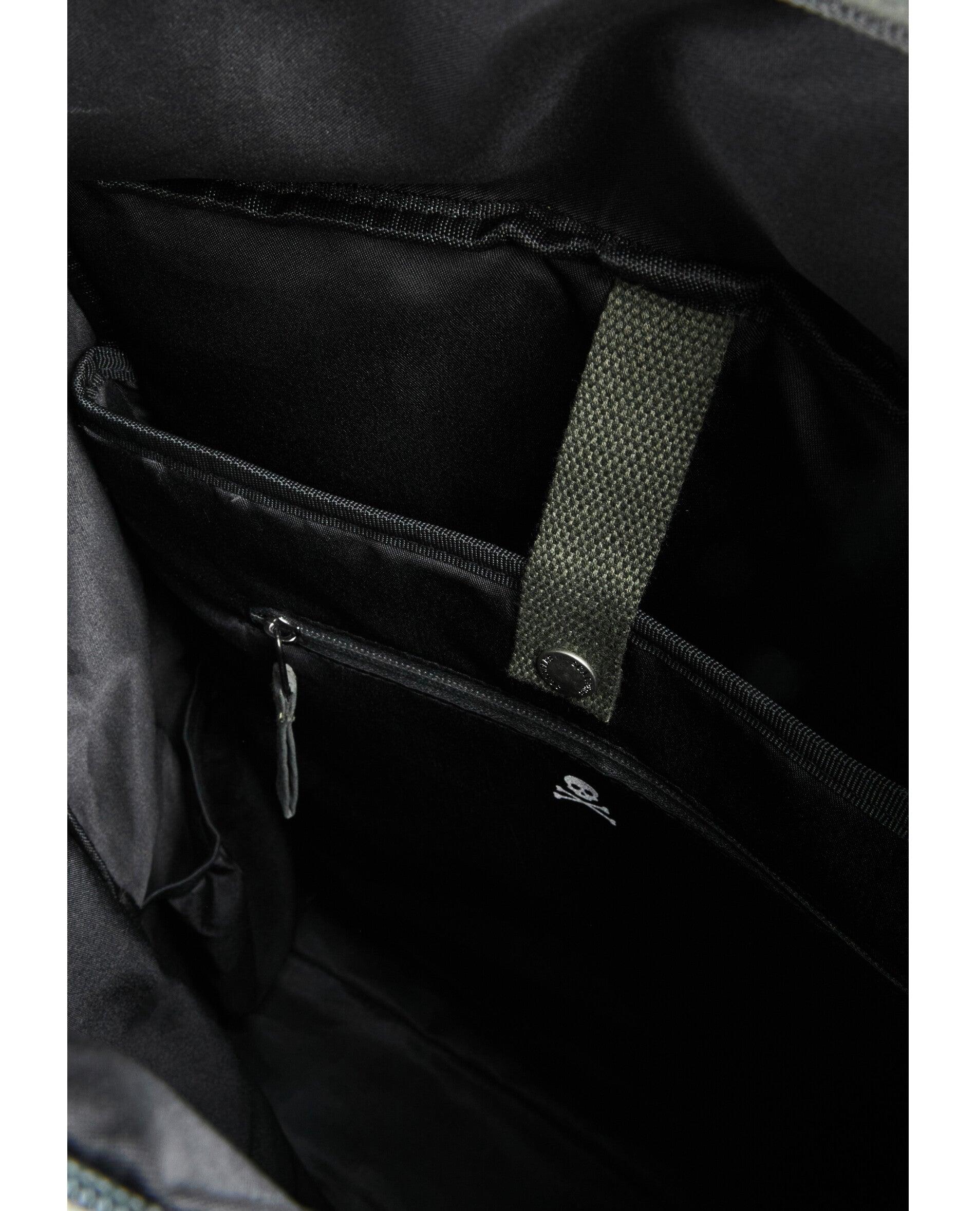 Mochila Infantil de Cordas com Bolso Interior Caqui-8