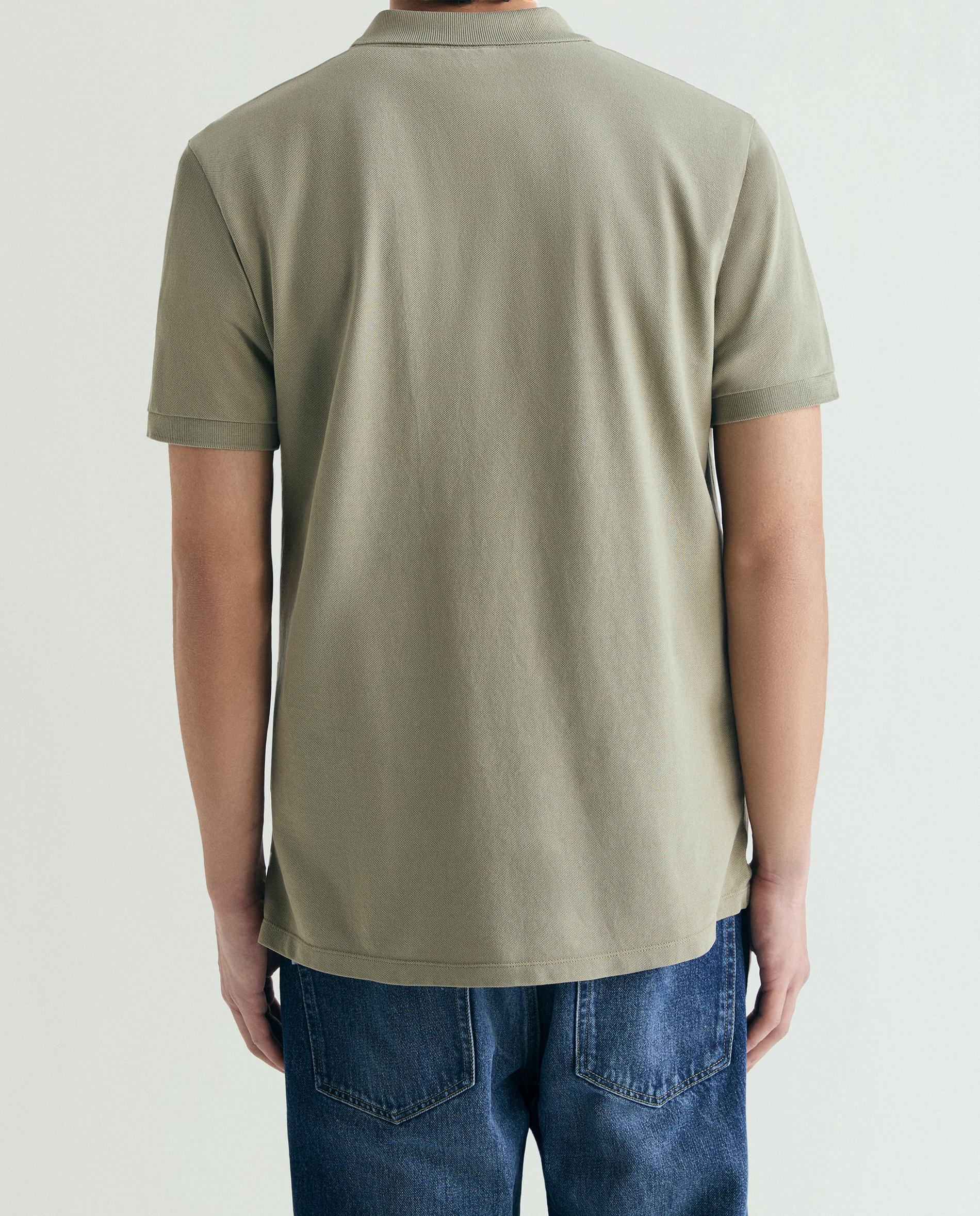 Polo de Manga Curta Regular Fit Caqui-2