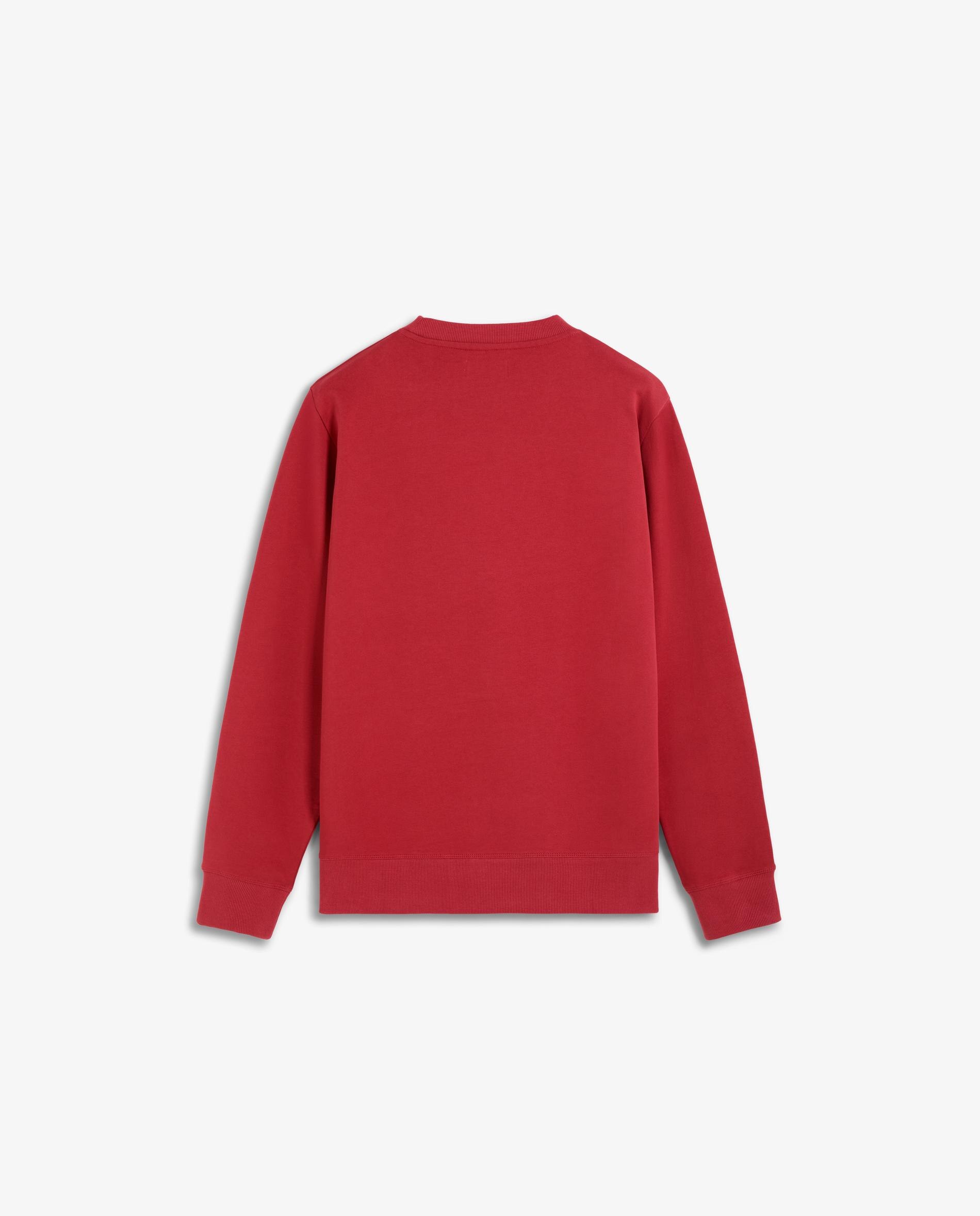 Sweatshirt sem Capuz com Gola Redonda Vermelho-6