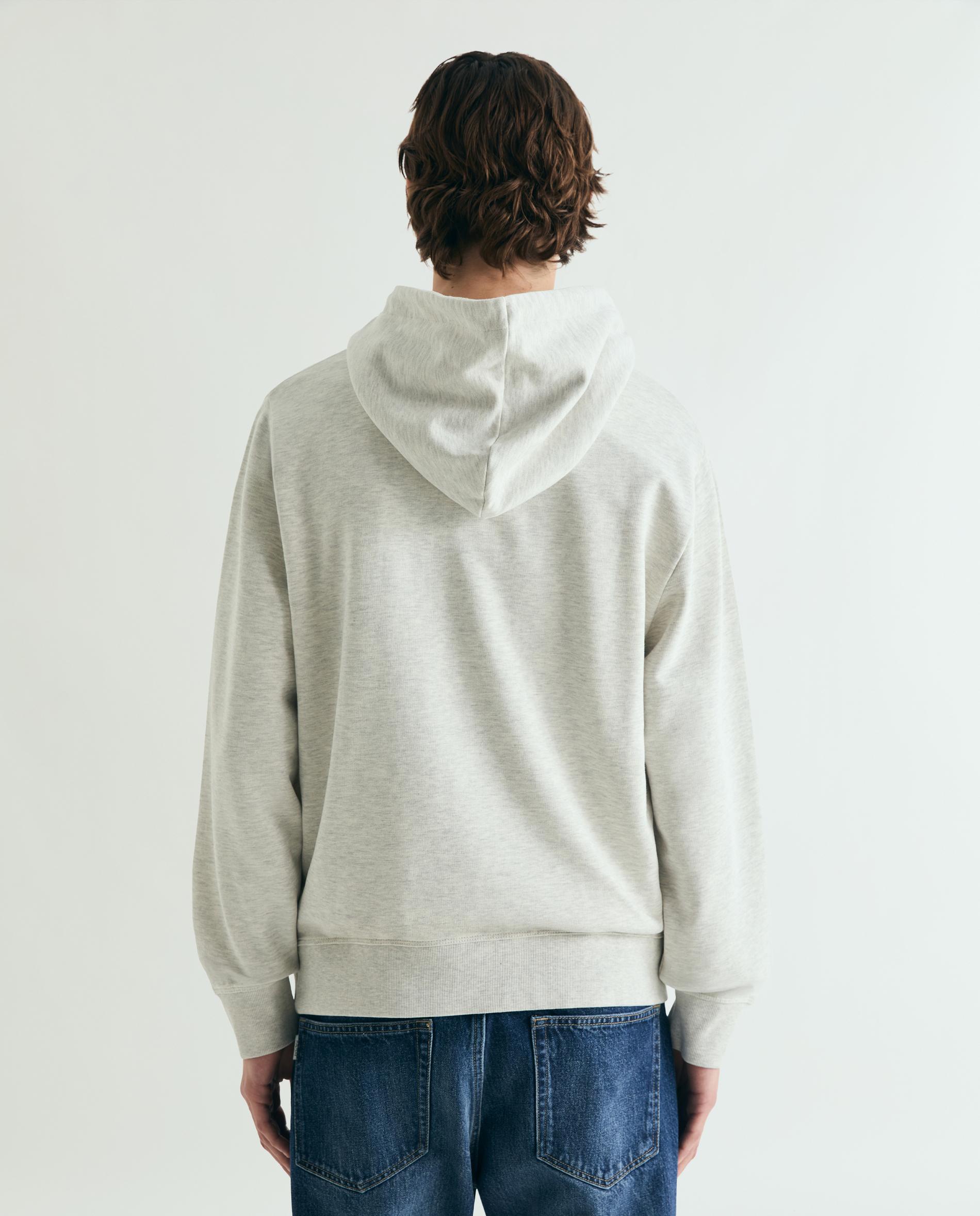 Sweatshirt com Capuz e Bolso Canguru Cinzento-claro-2