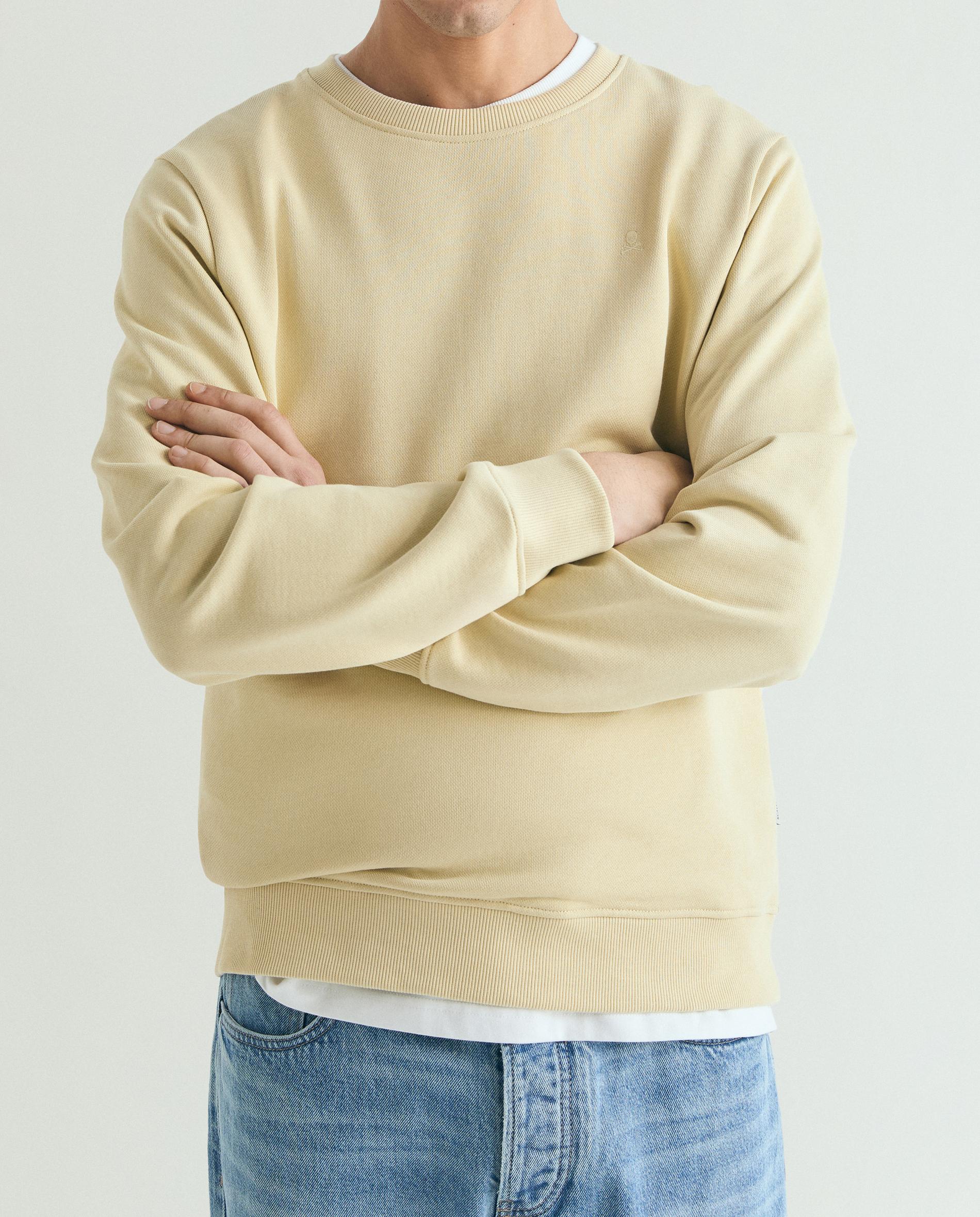 Sweatshirt com Gola Redonda e Logo Bordado Pistácio-4