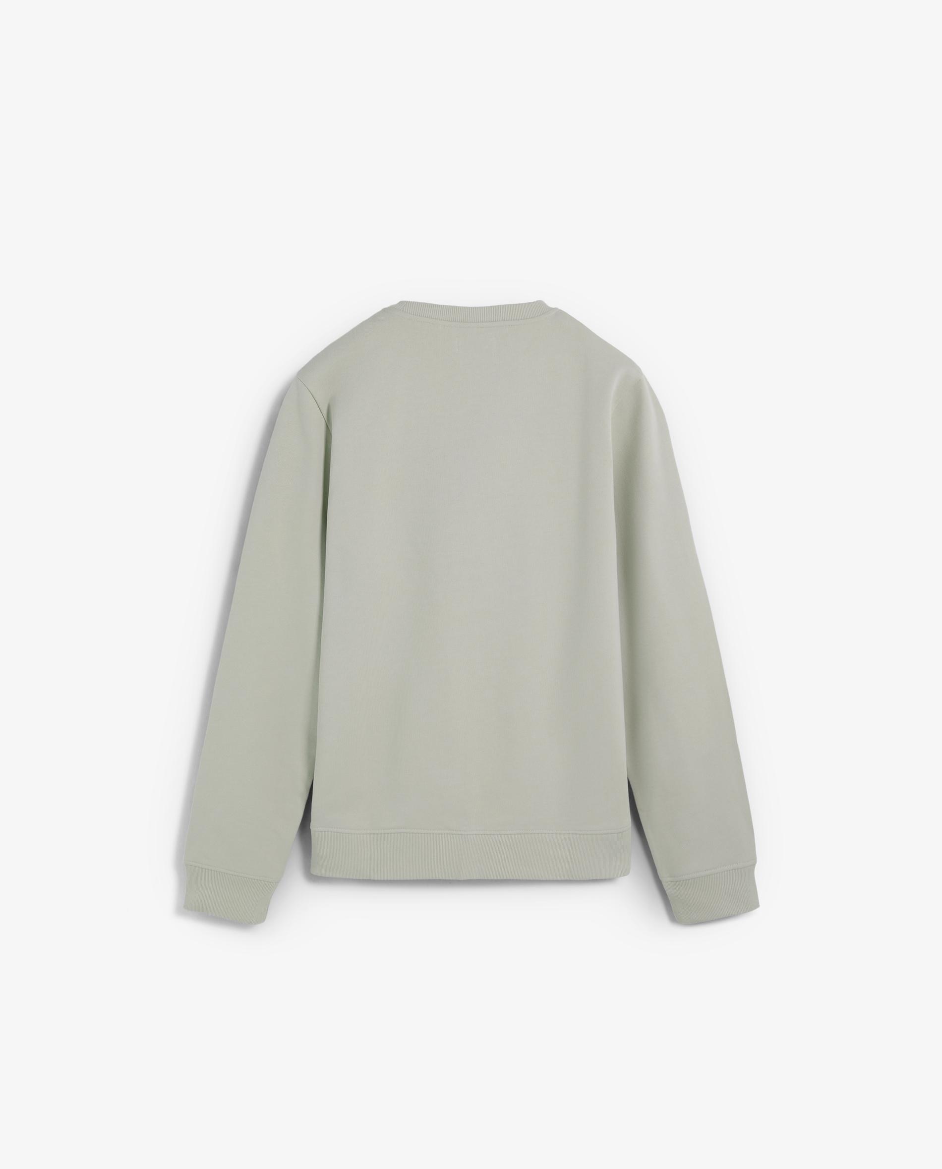 Sweatshirt com Gola Redonda e Logo Bordado Verde-antiquário-6