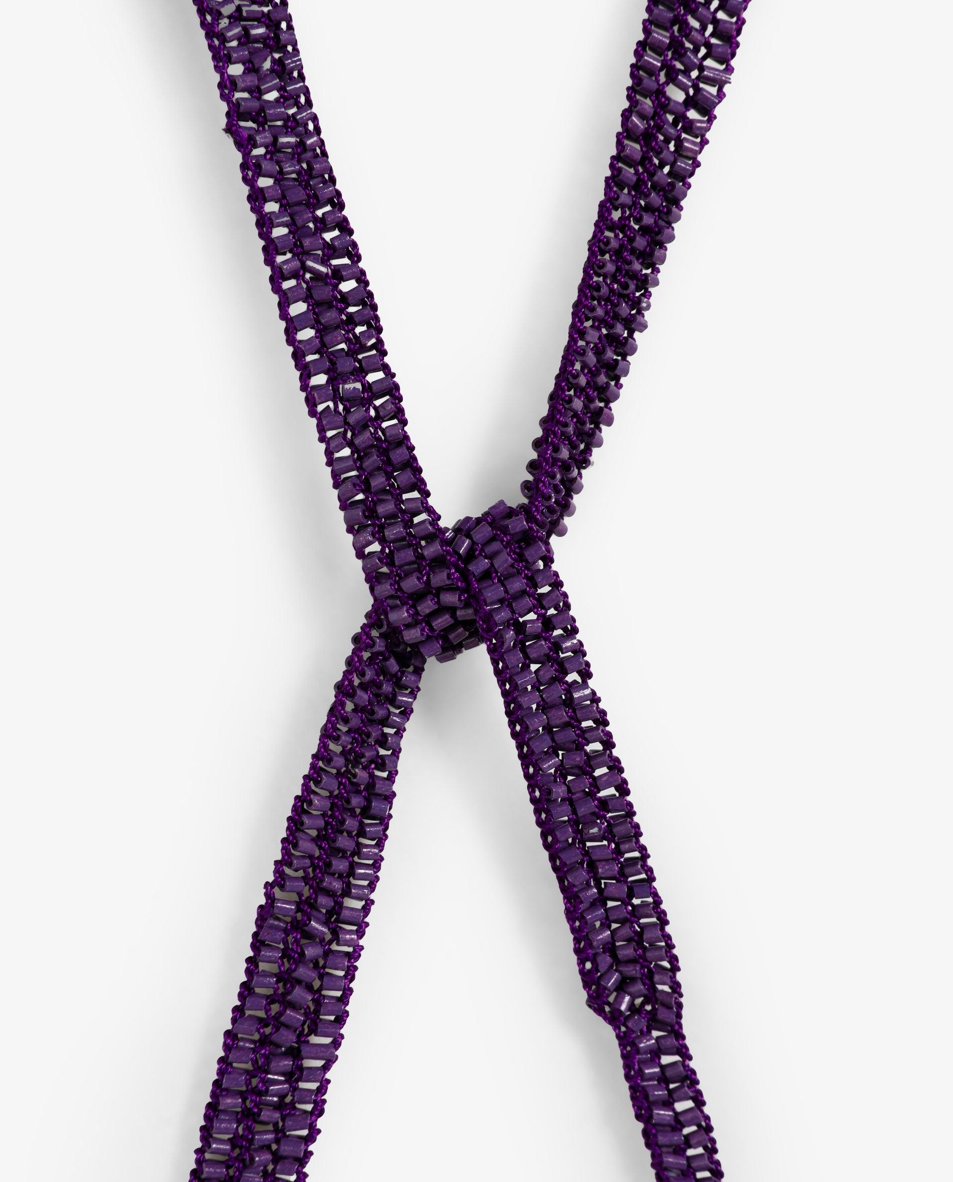 Colar Infantil de Contas de Cristal Ajustável Roxo-6