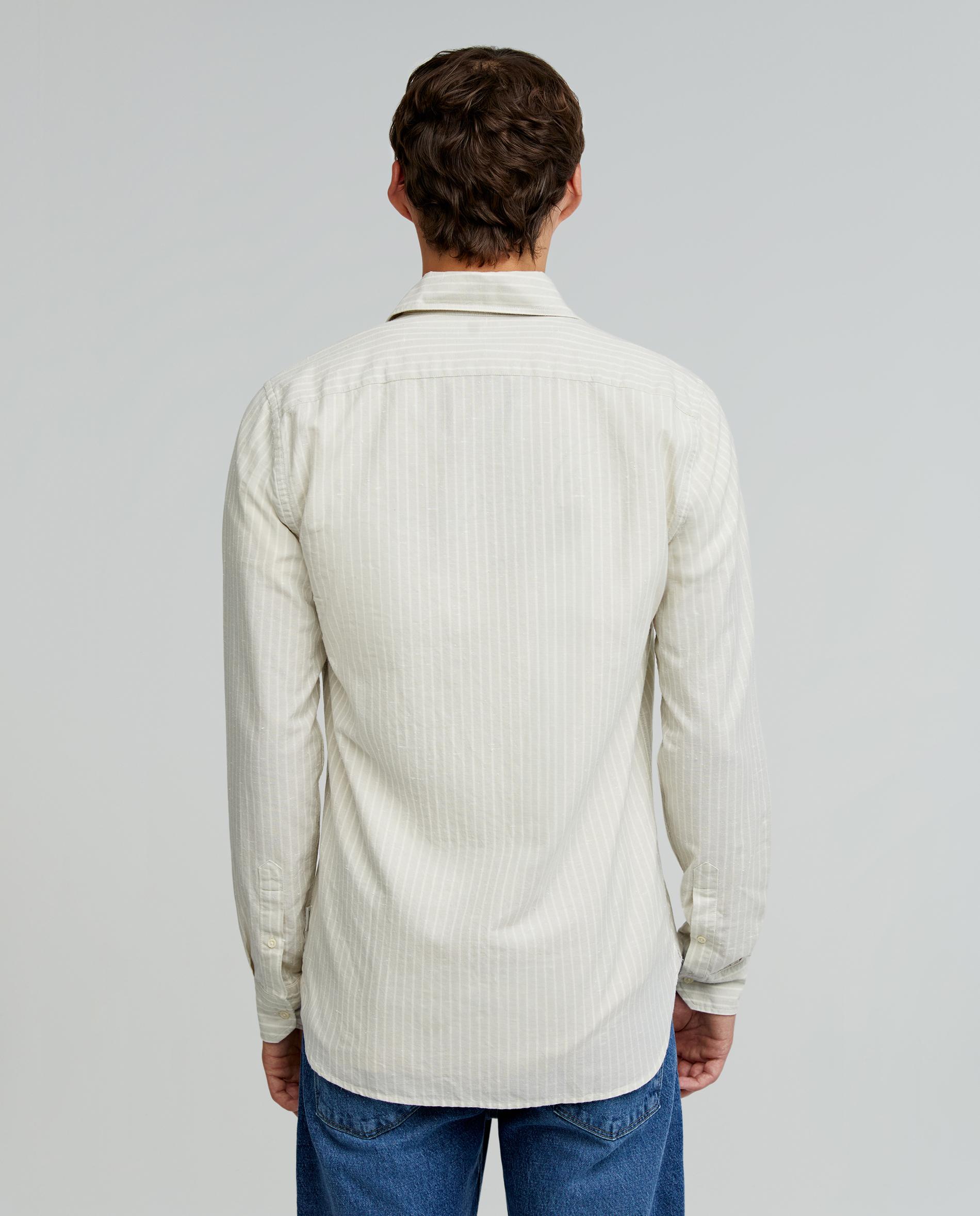 Camisa Regular Fit Às Riscas Verde-claro-4