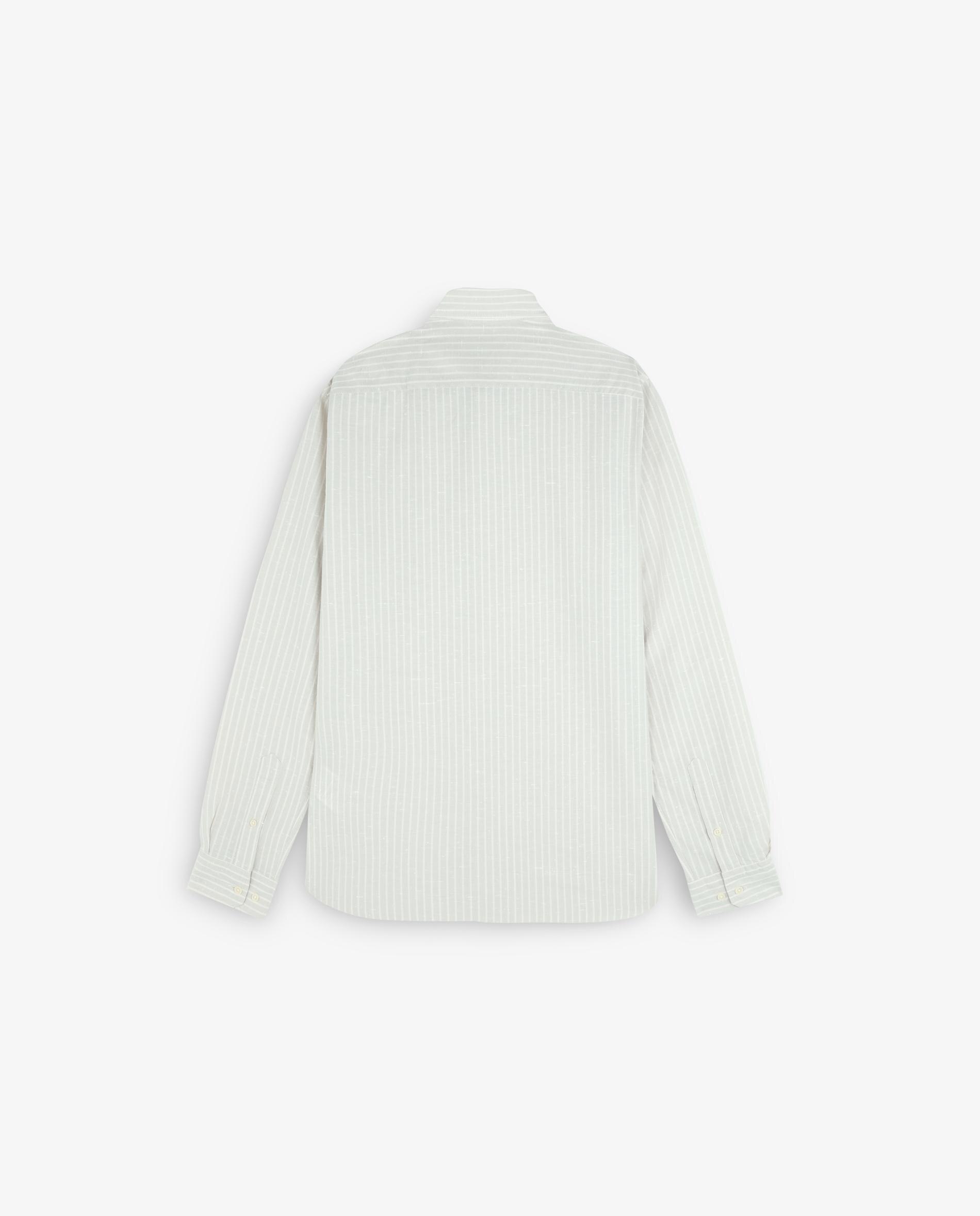 Camisa Regular Fit Às Riscas Verde-claro-6