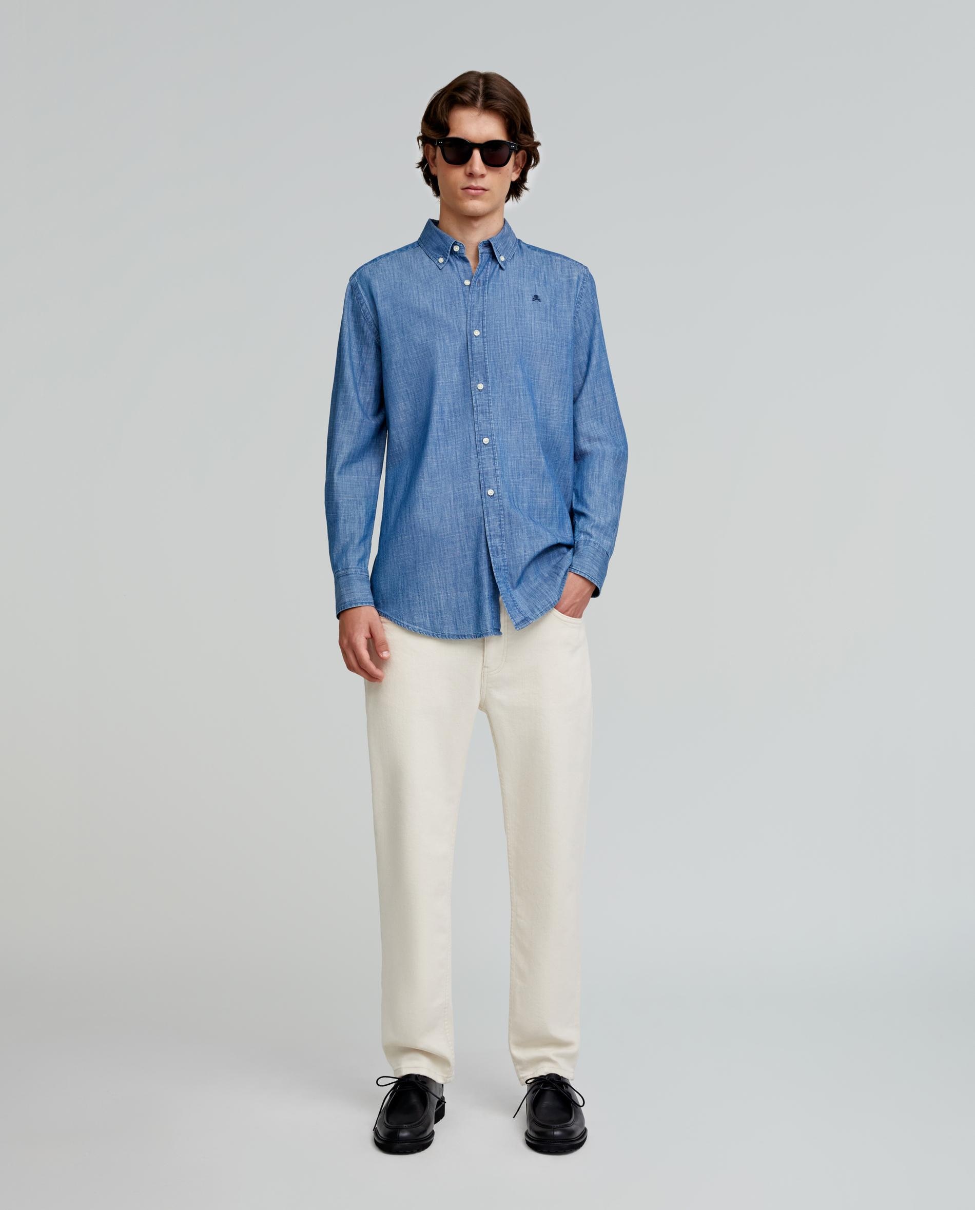 Camisa Jeans Regular Fit Azul-2