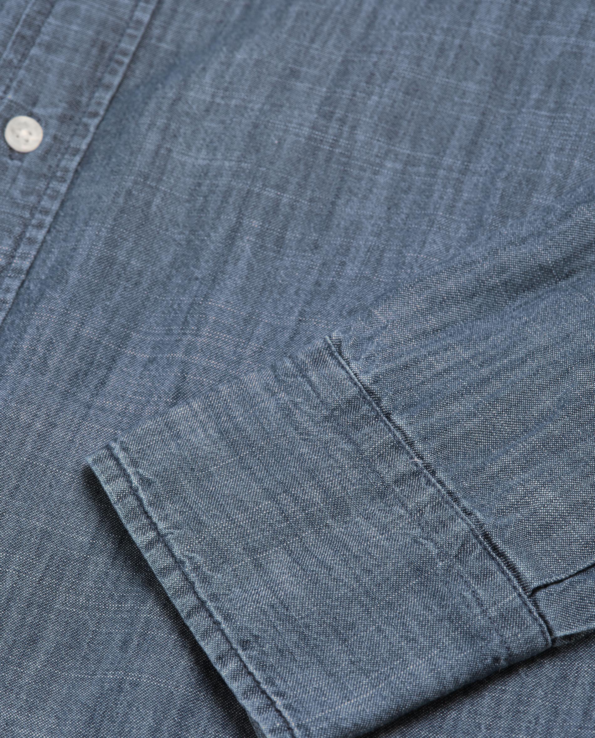 Camisa Jeans Regular Fit Azul-7