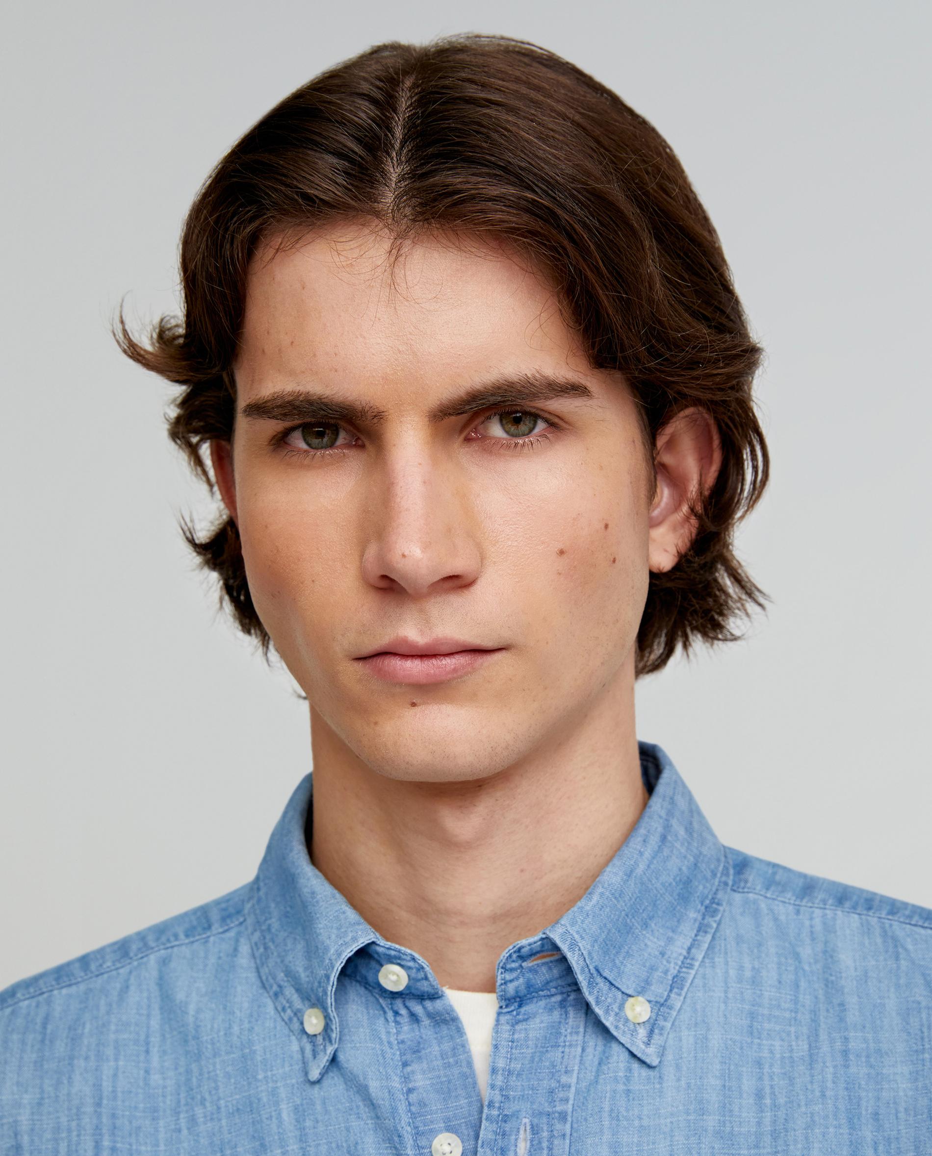 Camisa Jeans Regular Fit Azul-claro-3