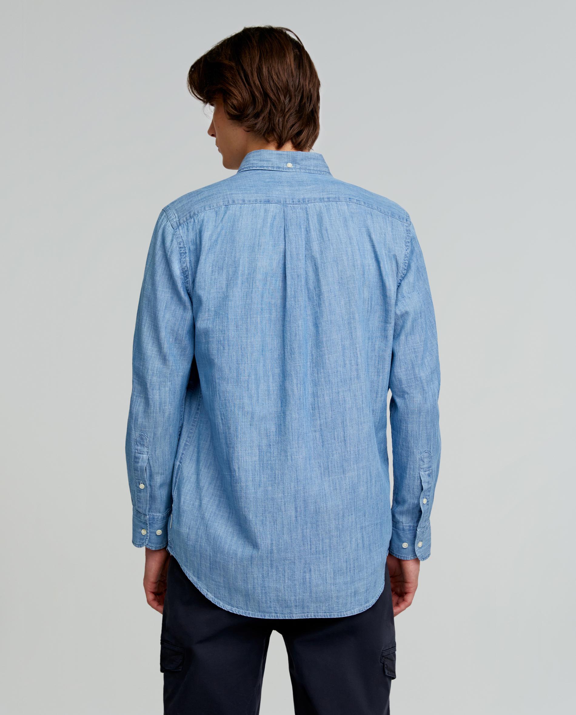 Camisa Jeans Regular Fit Azul-claro-4