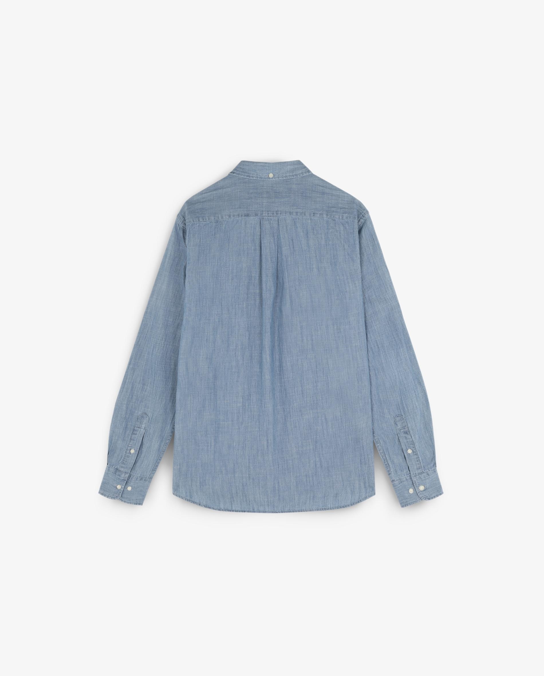 Camisa Jeans Regular Fit Azul-claro-6