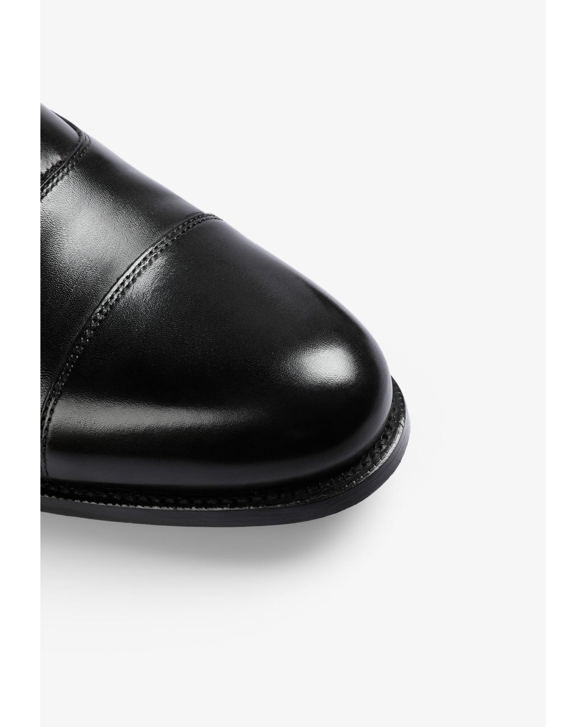 Sapatos Oxford de Pele com Atacadores Preto-5