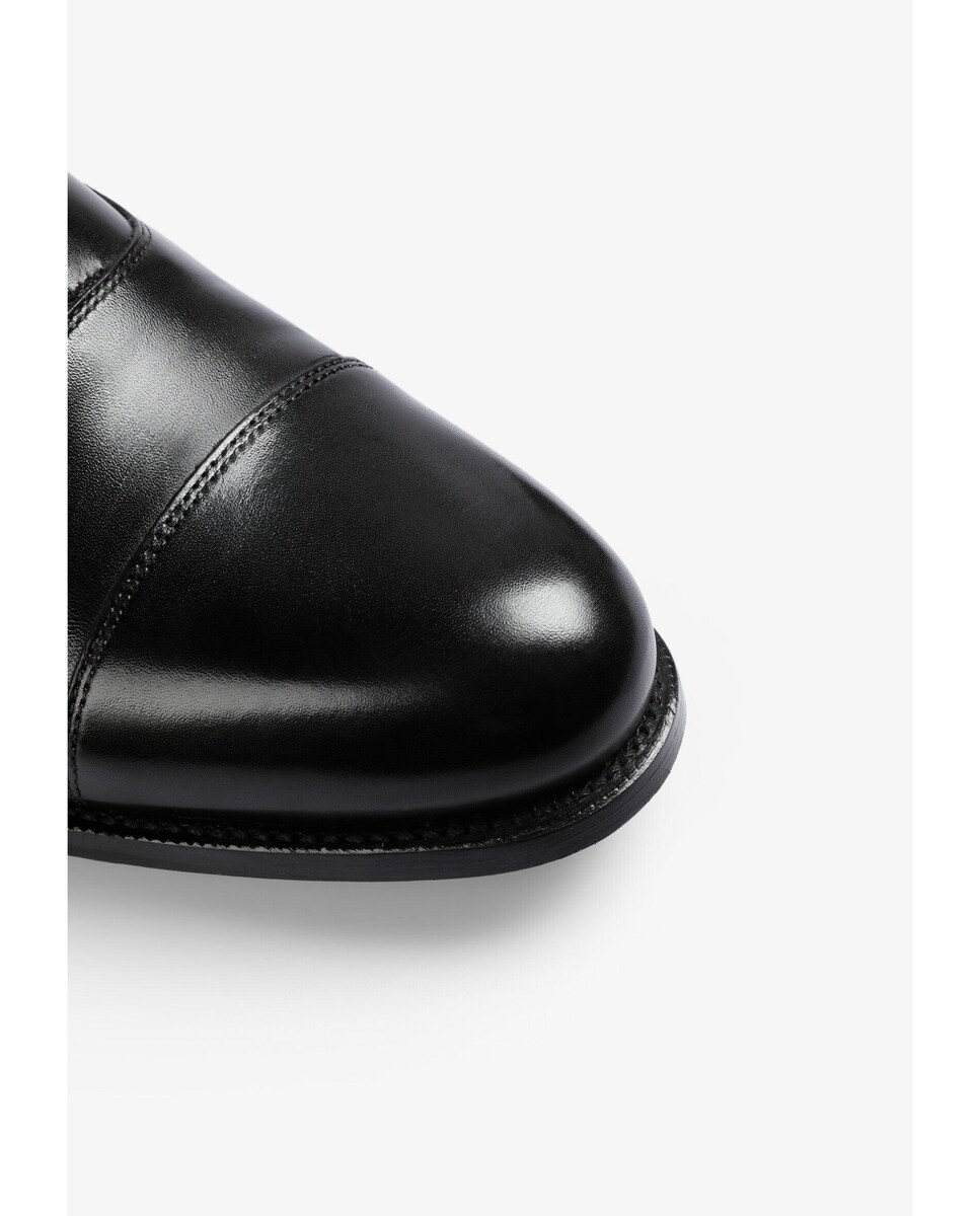 Sapatos Oxford de Pele com Cordões Preto-5