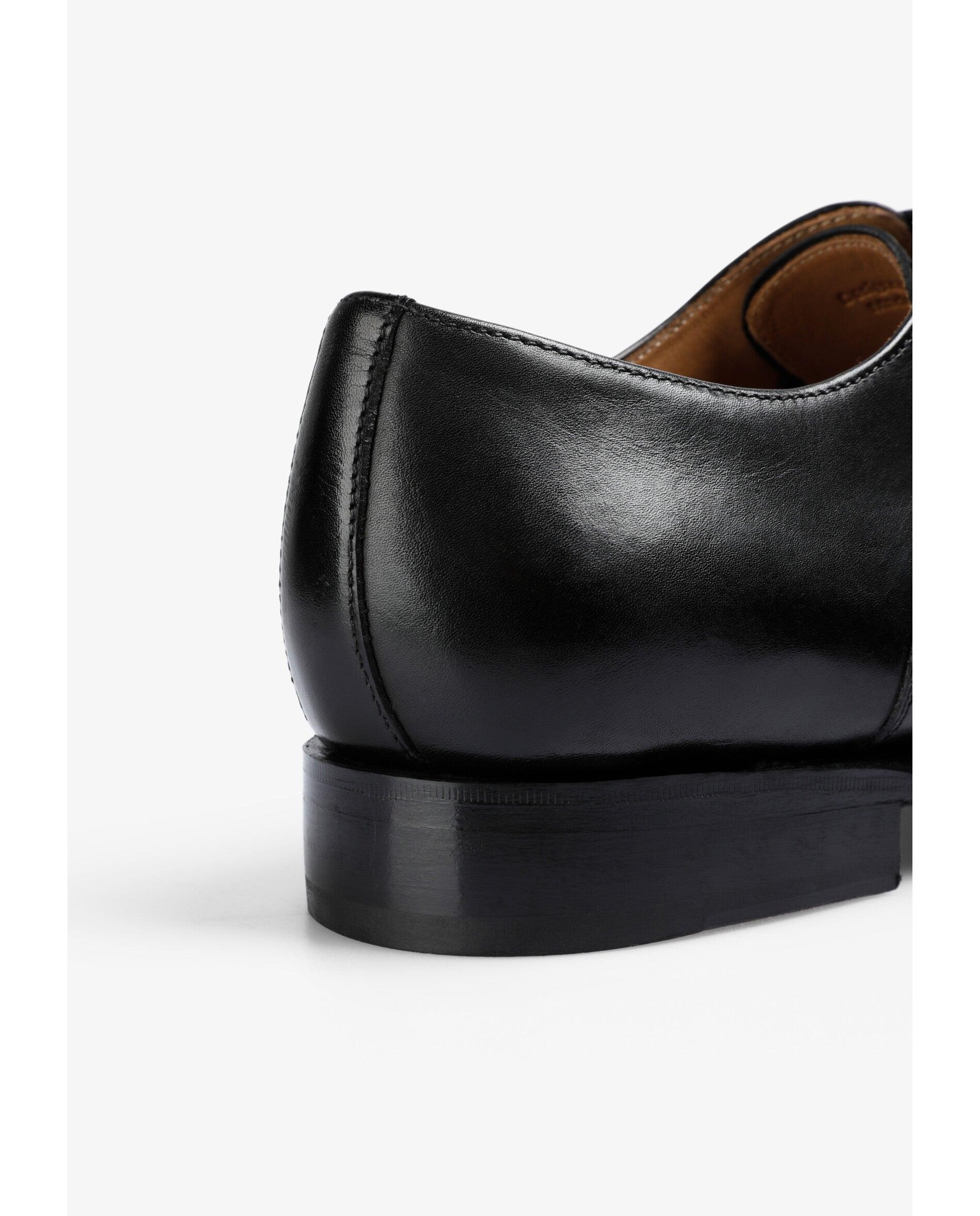 Sapatos Oxford de Pele com Atacadores Preto-7