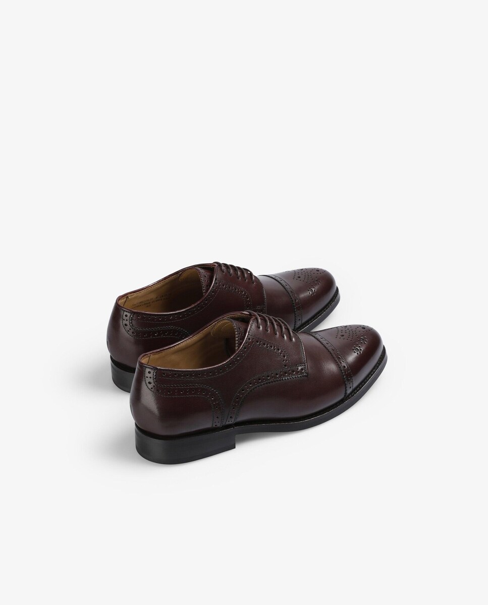 Sapatos Oxford de Pele com Cordões Bordeaux-3