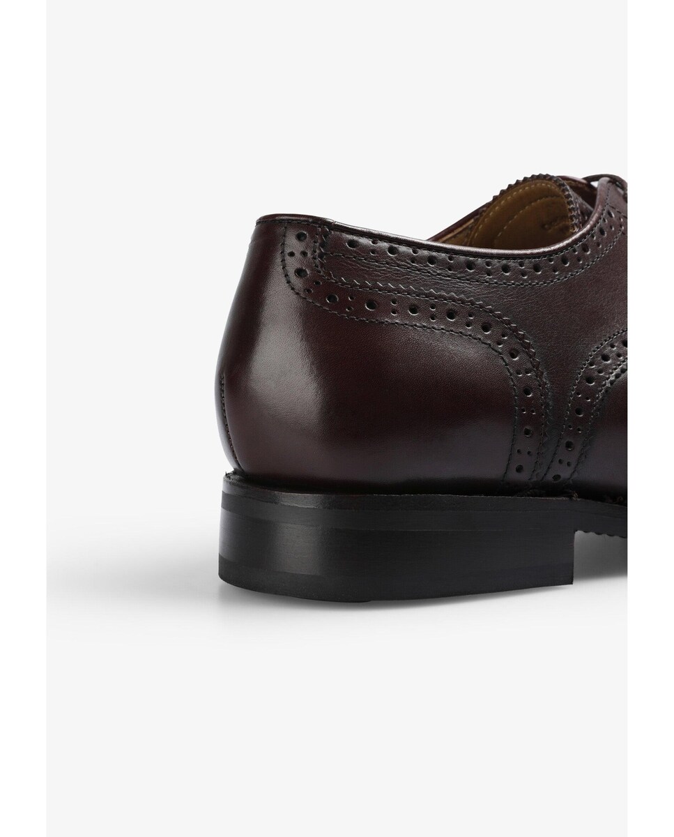 Sapatos Oxford de Pele com Cordões Bordeaux-6