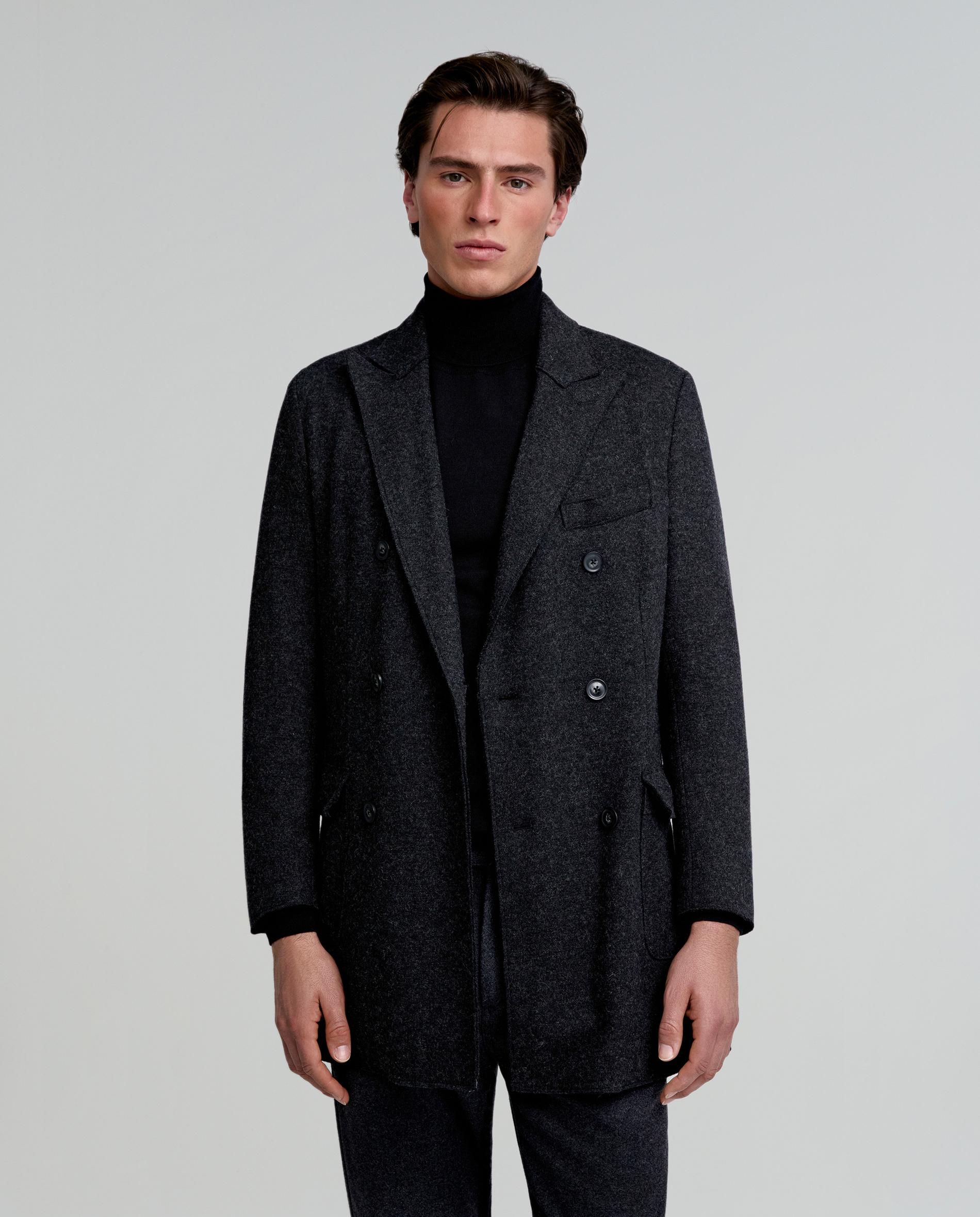 Imagem 0 de Sobretudo de Pano com Lapelas e Fecho Cruzado