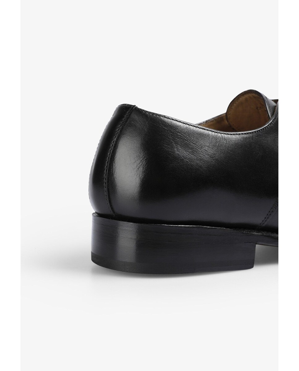 Bluchers de Pele com Fivela Ajustável Preto-7