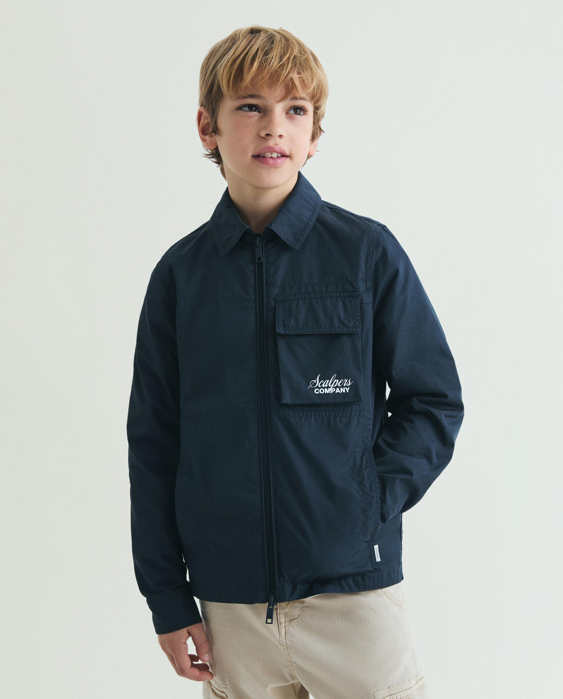 Imagem 0 de Casaco Infantil com Gola Camiseiro e Fecho Zip