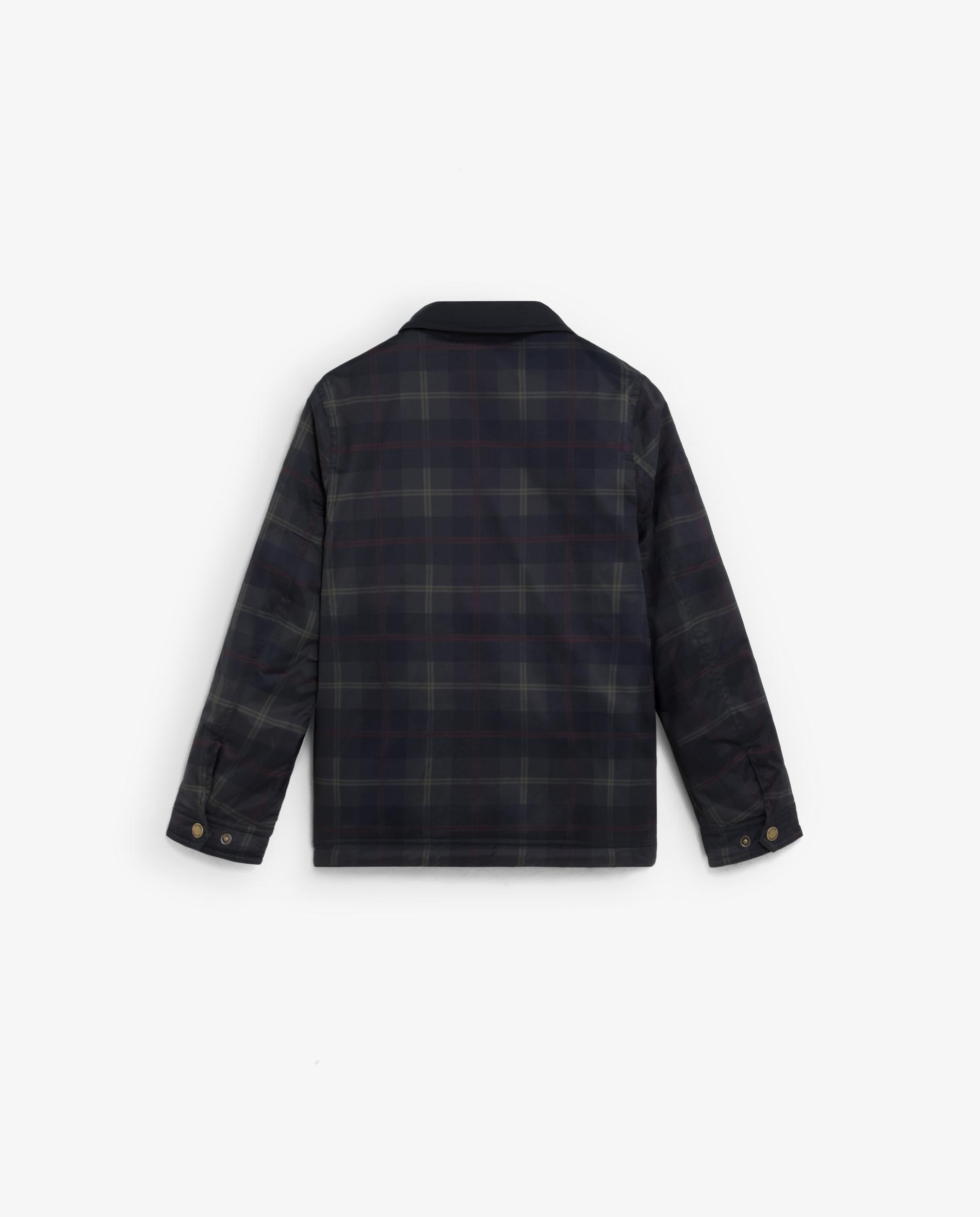 Parka Acolchoada com Estampado aos Quadrados Scalpers Navy-5