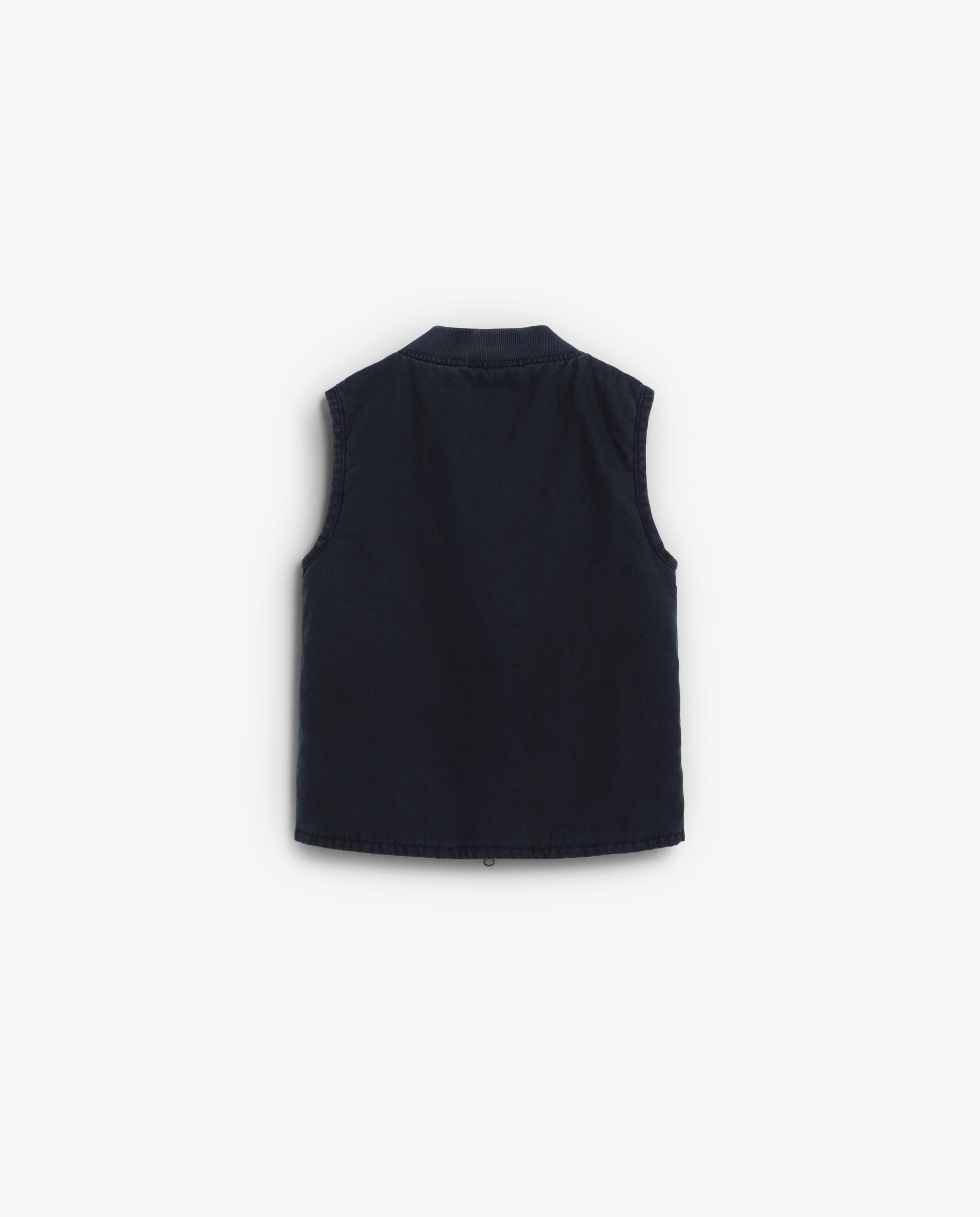 Colete Infantil com Bolsos e Fecho Zip Navy-5