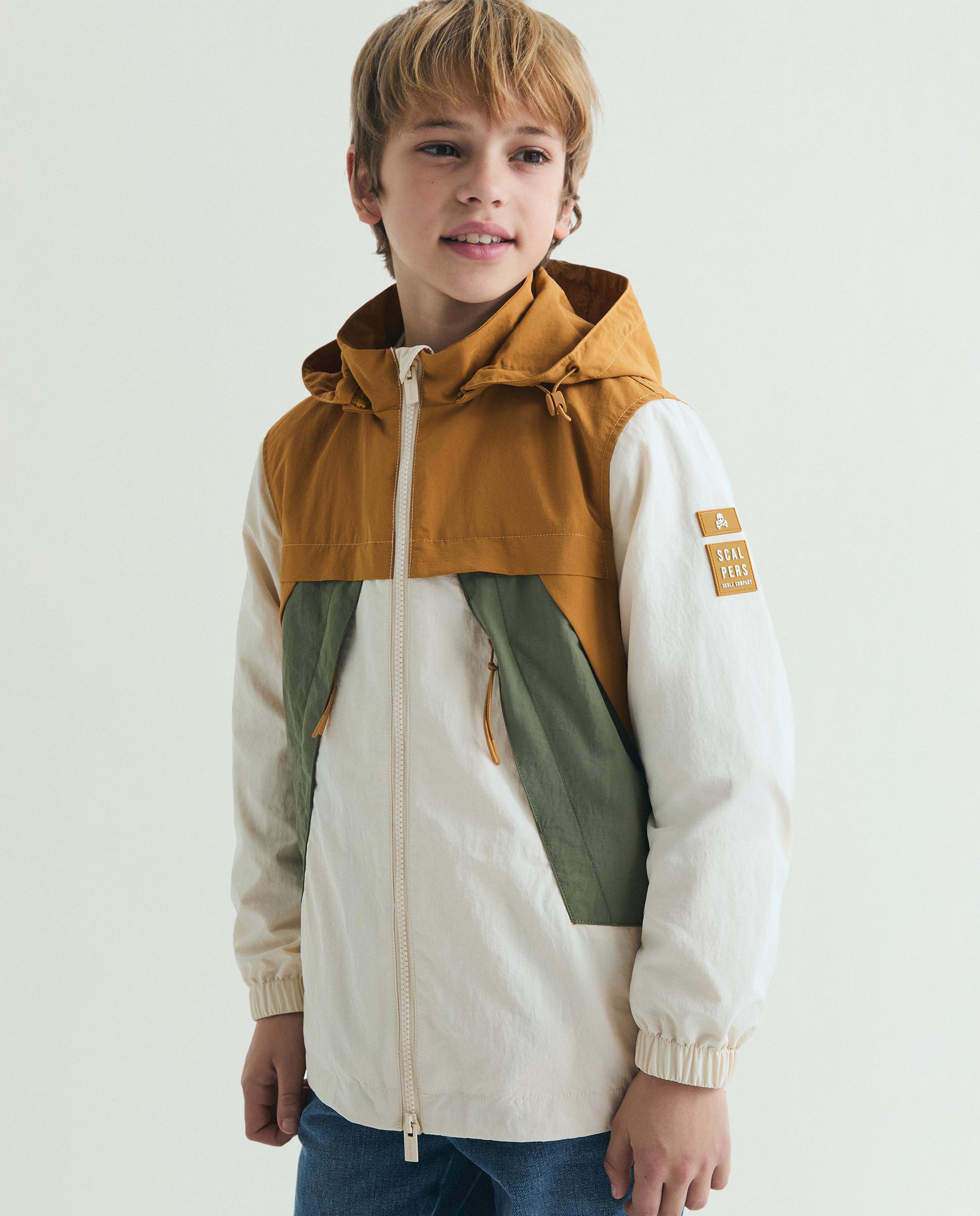 Imagem 0 de Parka Colour Block com Capuz