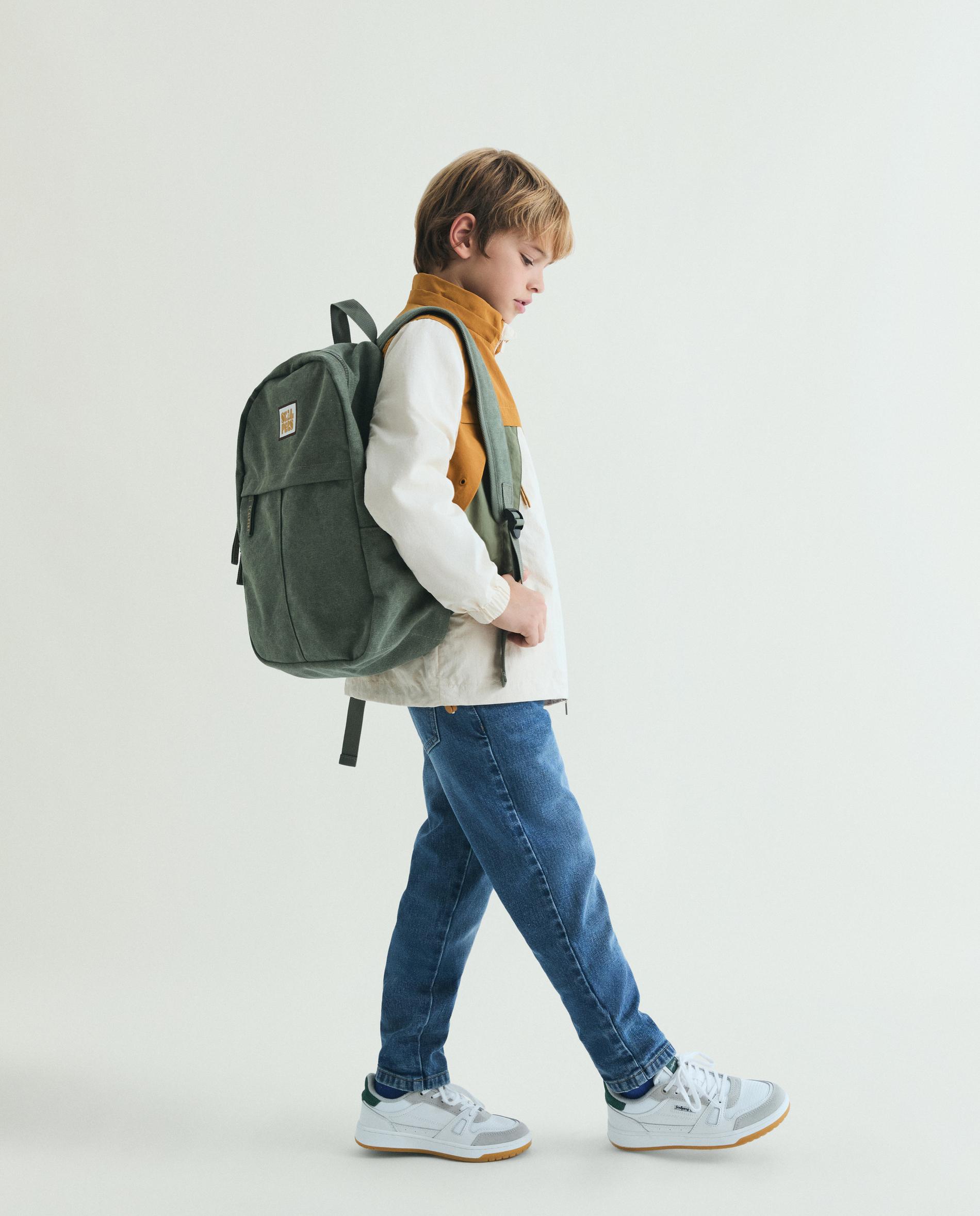 Parka Colour Block com Capuz Scalpers Bege-5