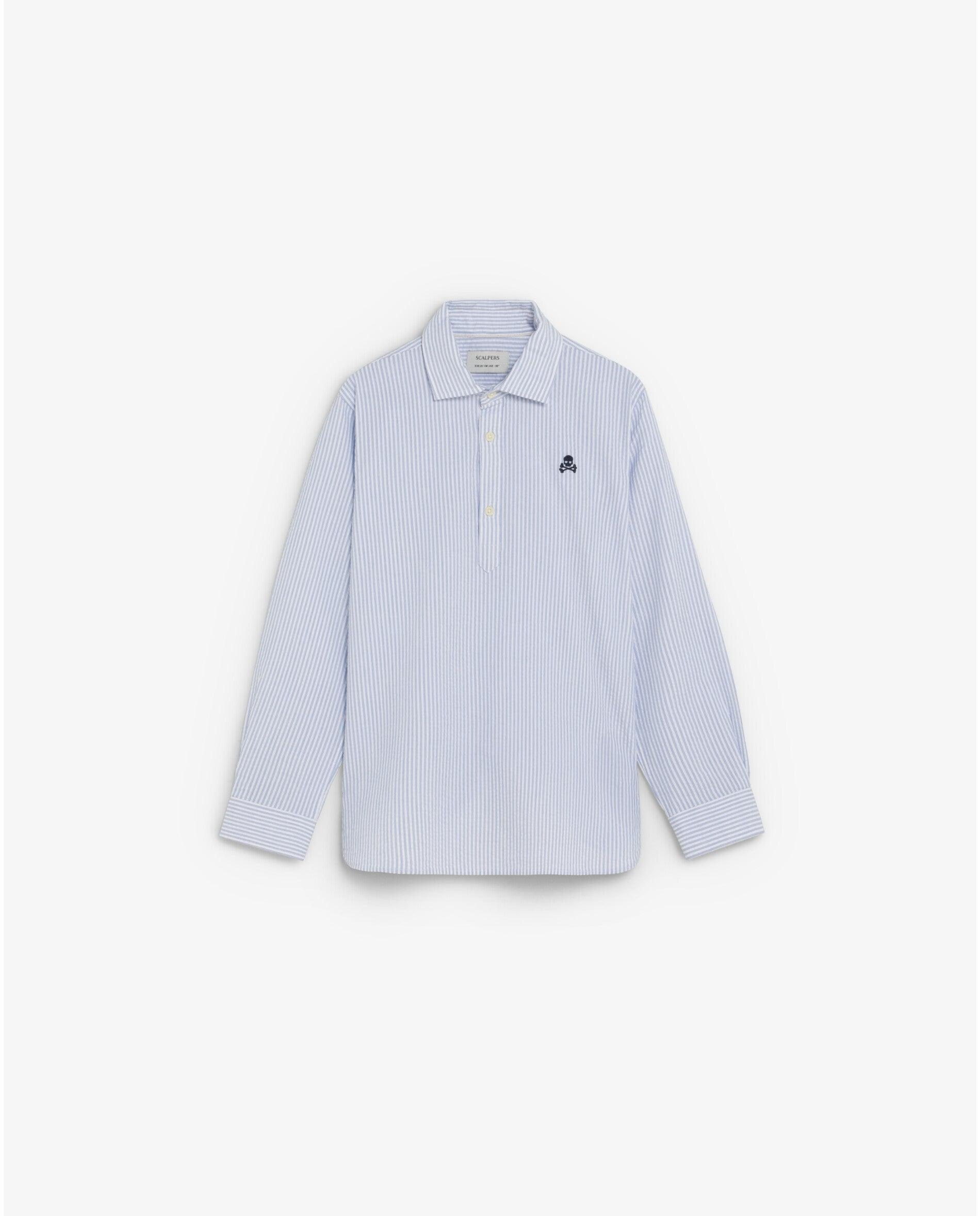 Imagem 0 de Camisa Infantil Às Riscas com Gola Tipo Camisa