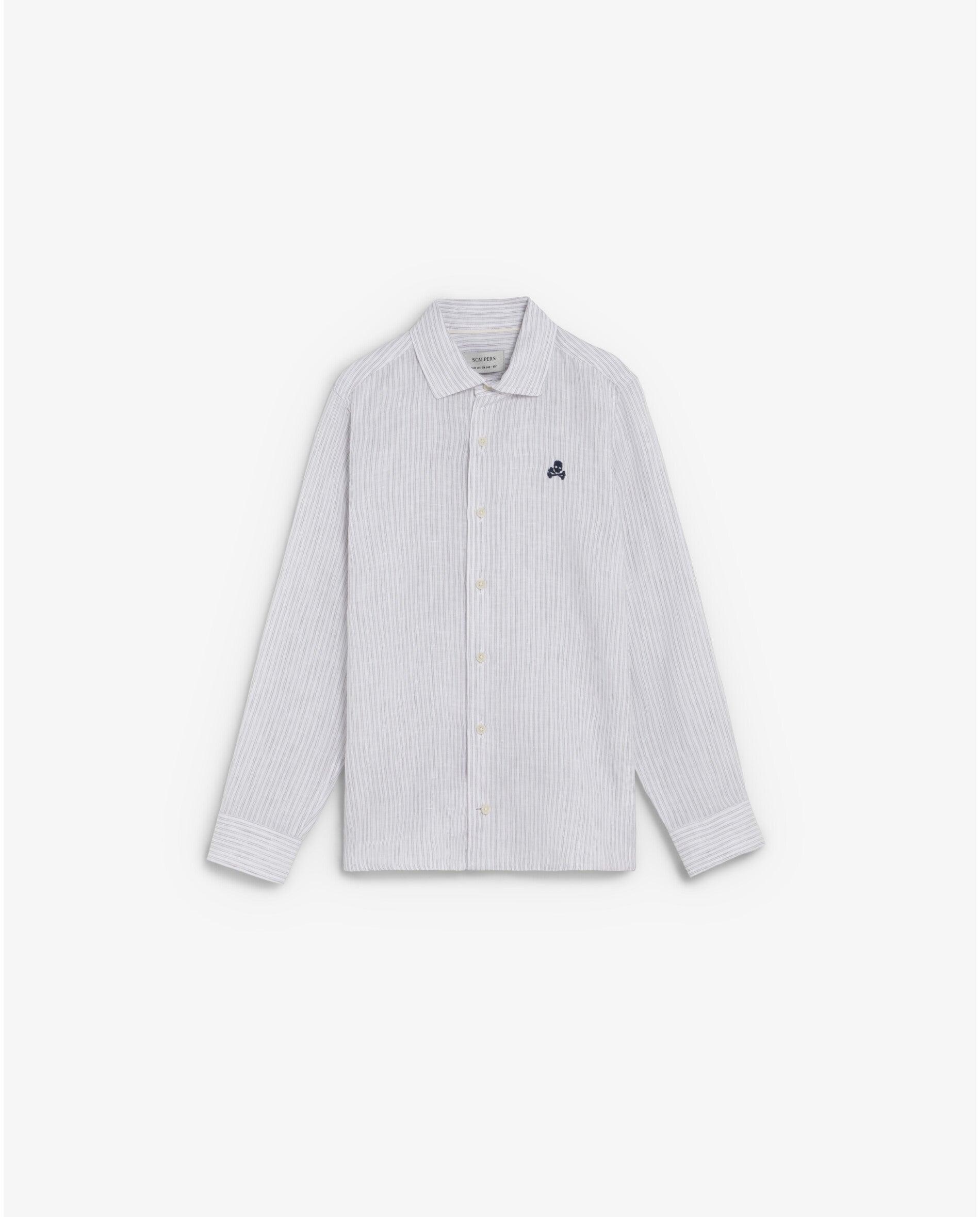 Imagem 0 de Camisa Infantil em Linho 100% Às Riscas